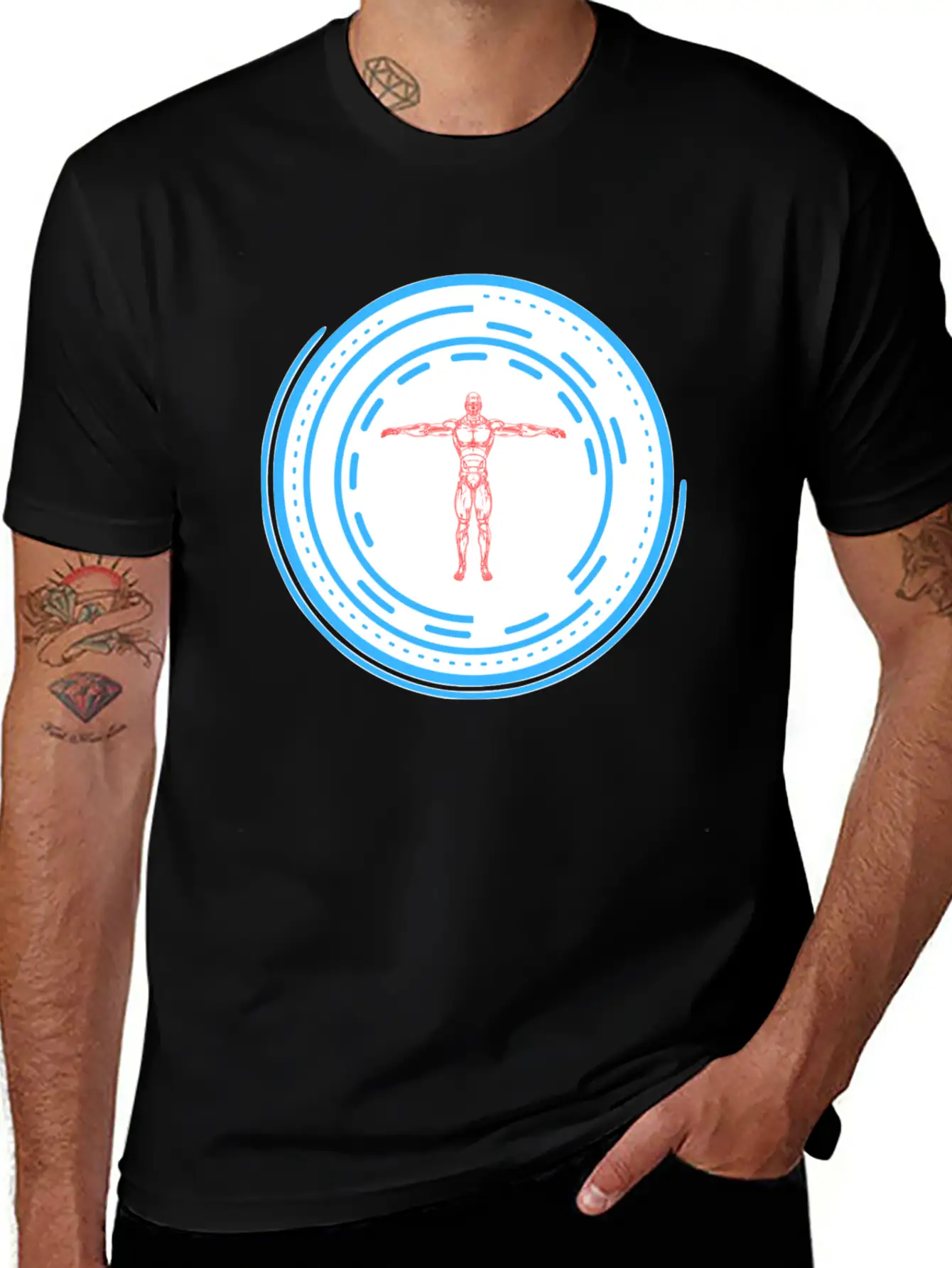 Human Circle Future Stylish Everyday T-Shirt – Unisex Basic Cotton Tee
