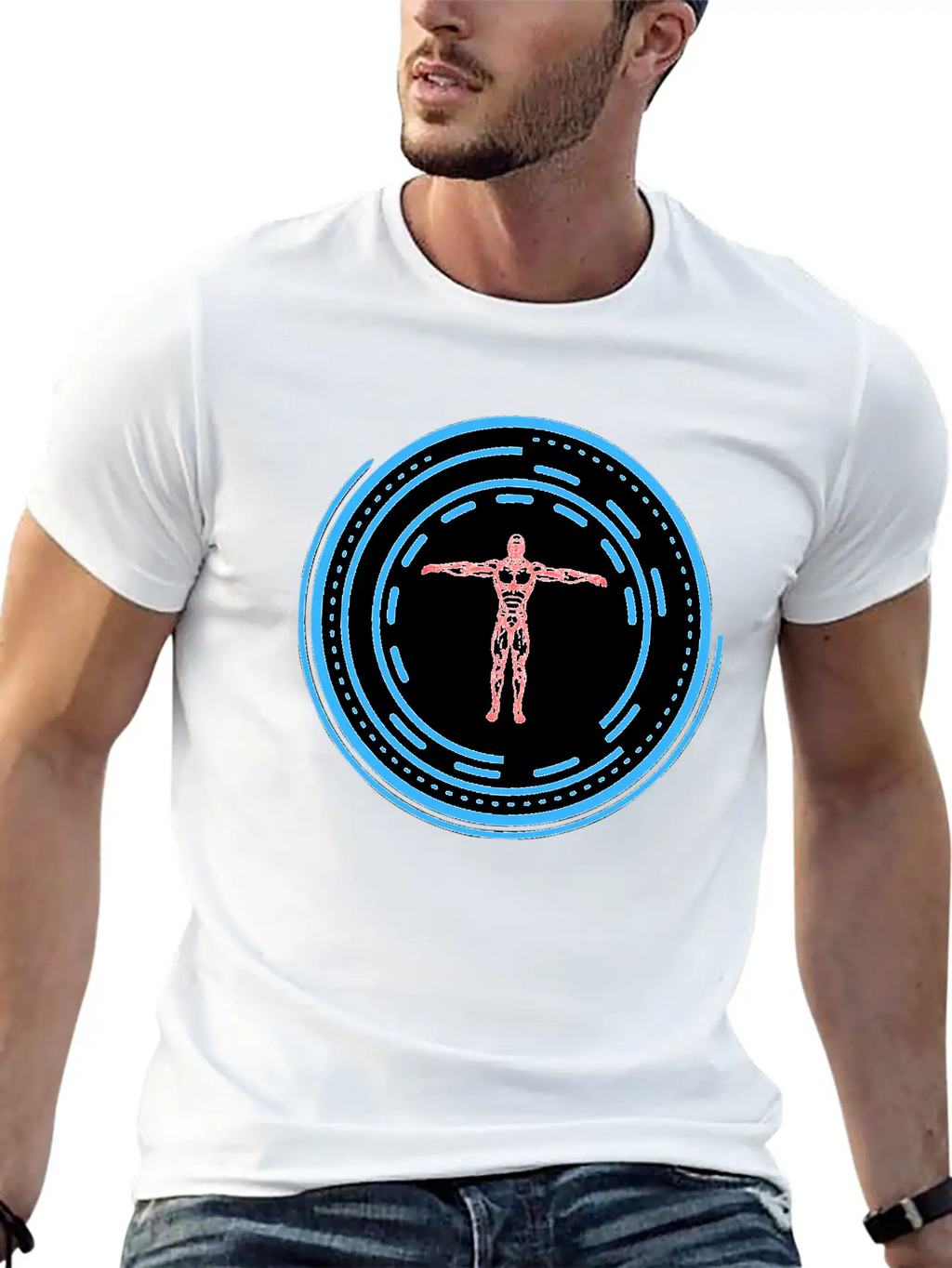 Human Circle Future Stylish Everyday T-Shirt – Unisex Basic Cotton Tee