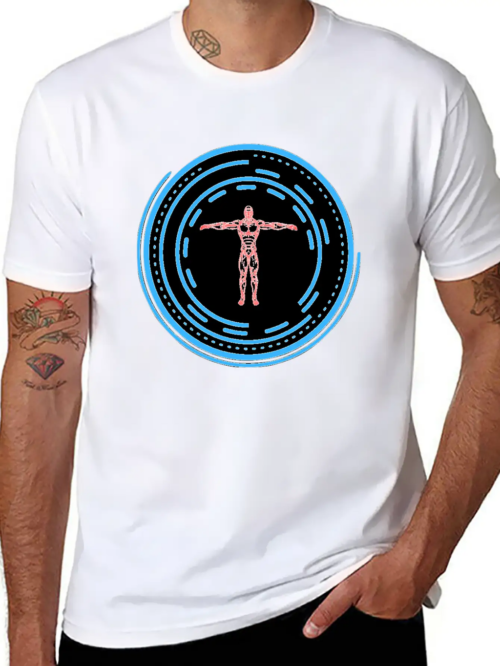 Human Circle Future Stylish Everyday T-Shirt – Unisex Basic Cotton Tee