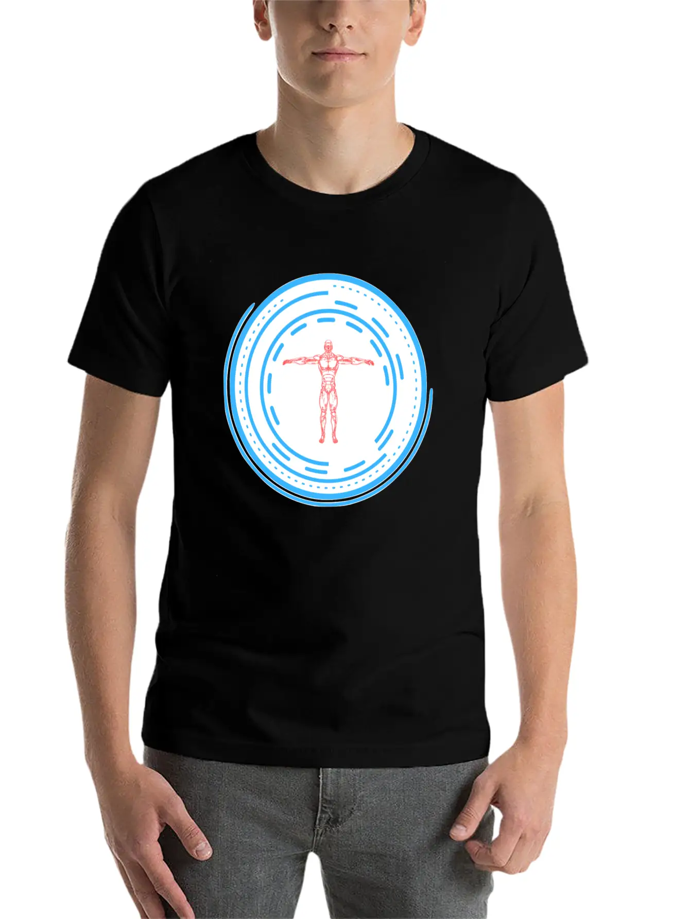 Human Circle Future Stylish Everyday T-Shirt – Unisex Basic Cotton Tee
