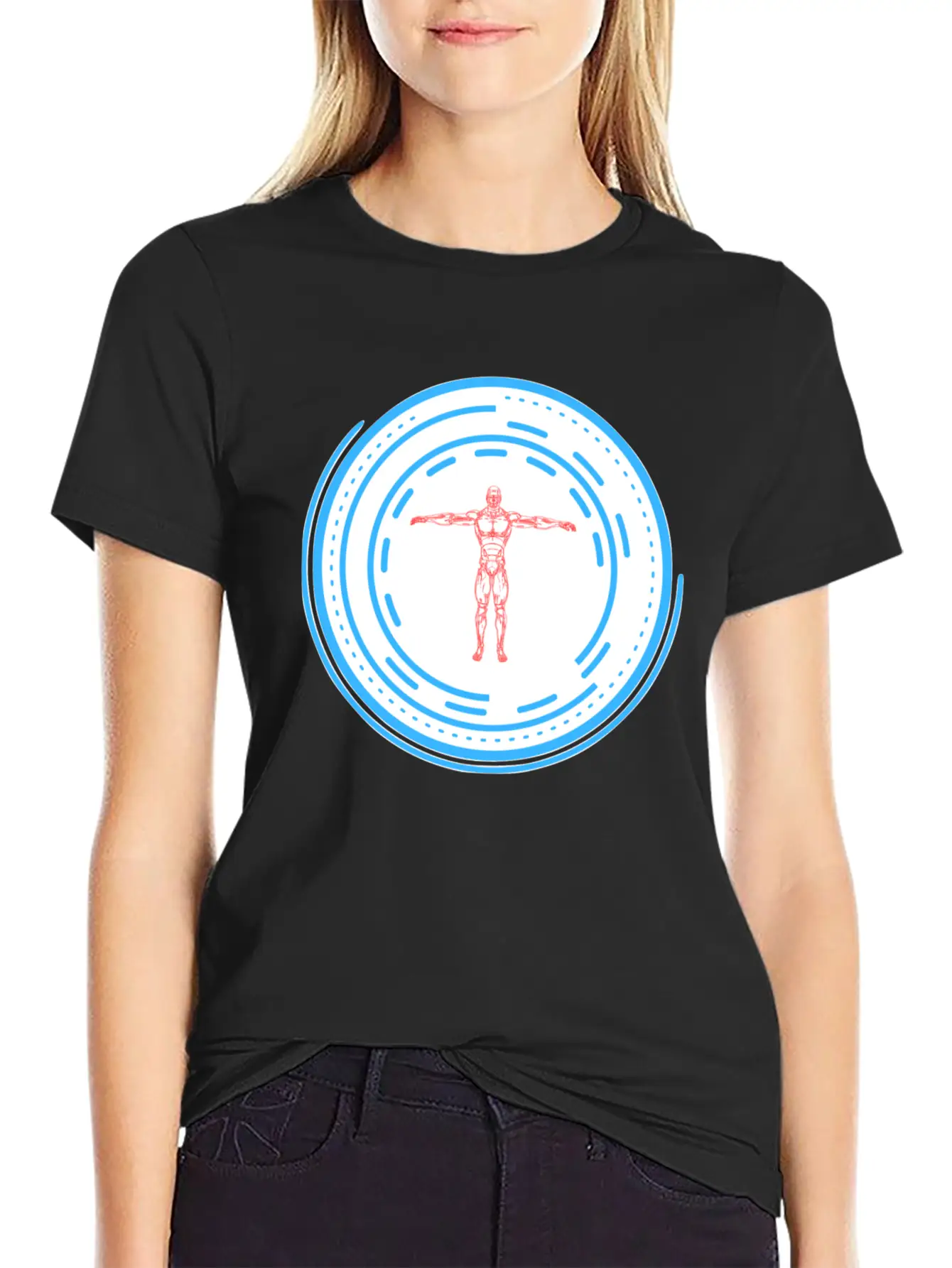 Human Circle Future Stylish Everyday T-Shirt – Unisex Basic Cotton Tee