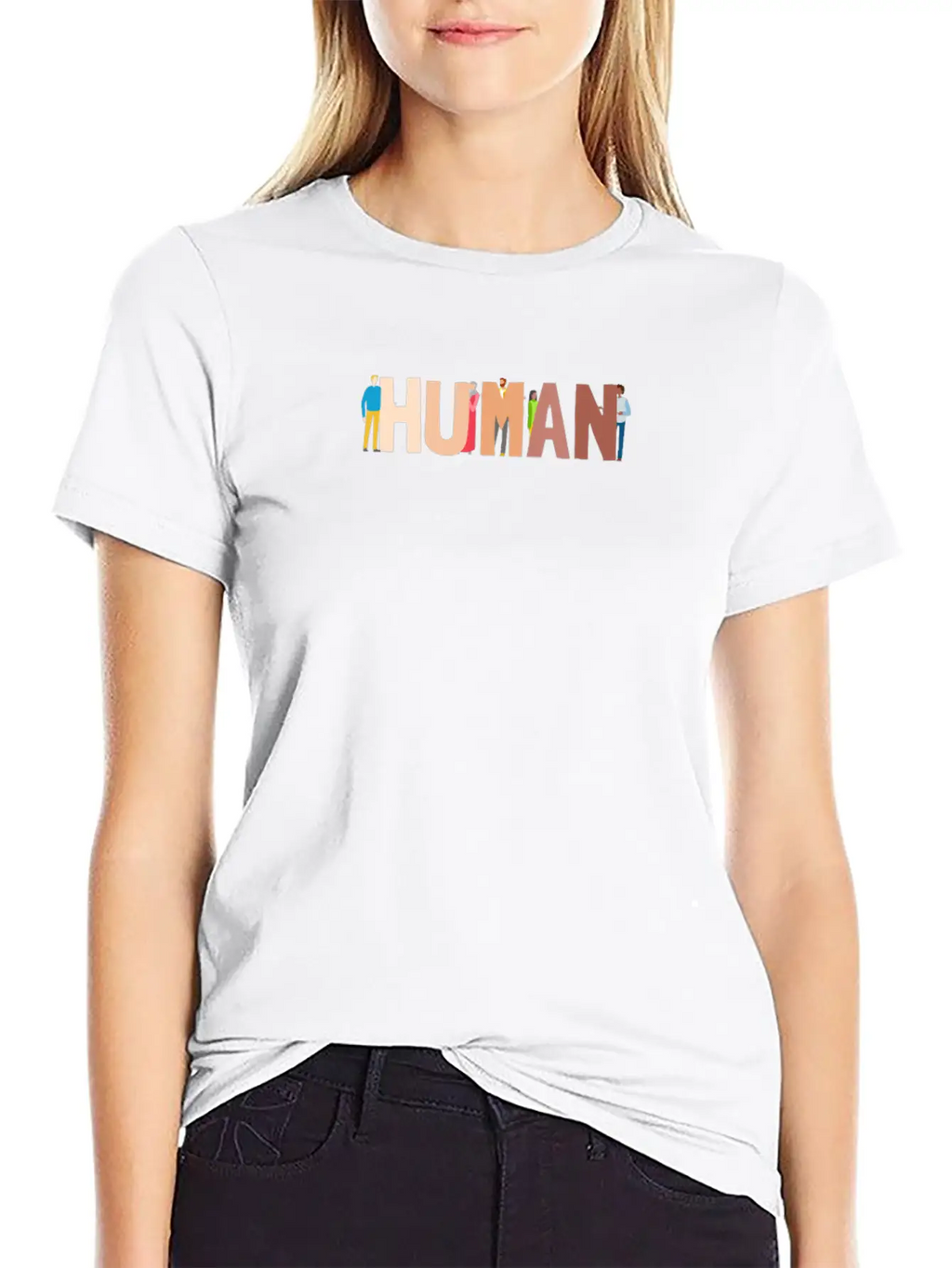 Human International For Solidarity Supporters Basic Graphic T-Shirt – Daily Comfort In Soft Cotton