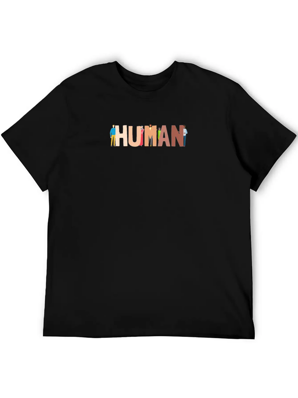 Human International For Solidarity Supporters Basic Graphic T-Shirt – Daily Comfort In Soft Cotton