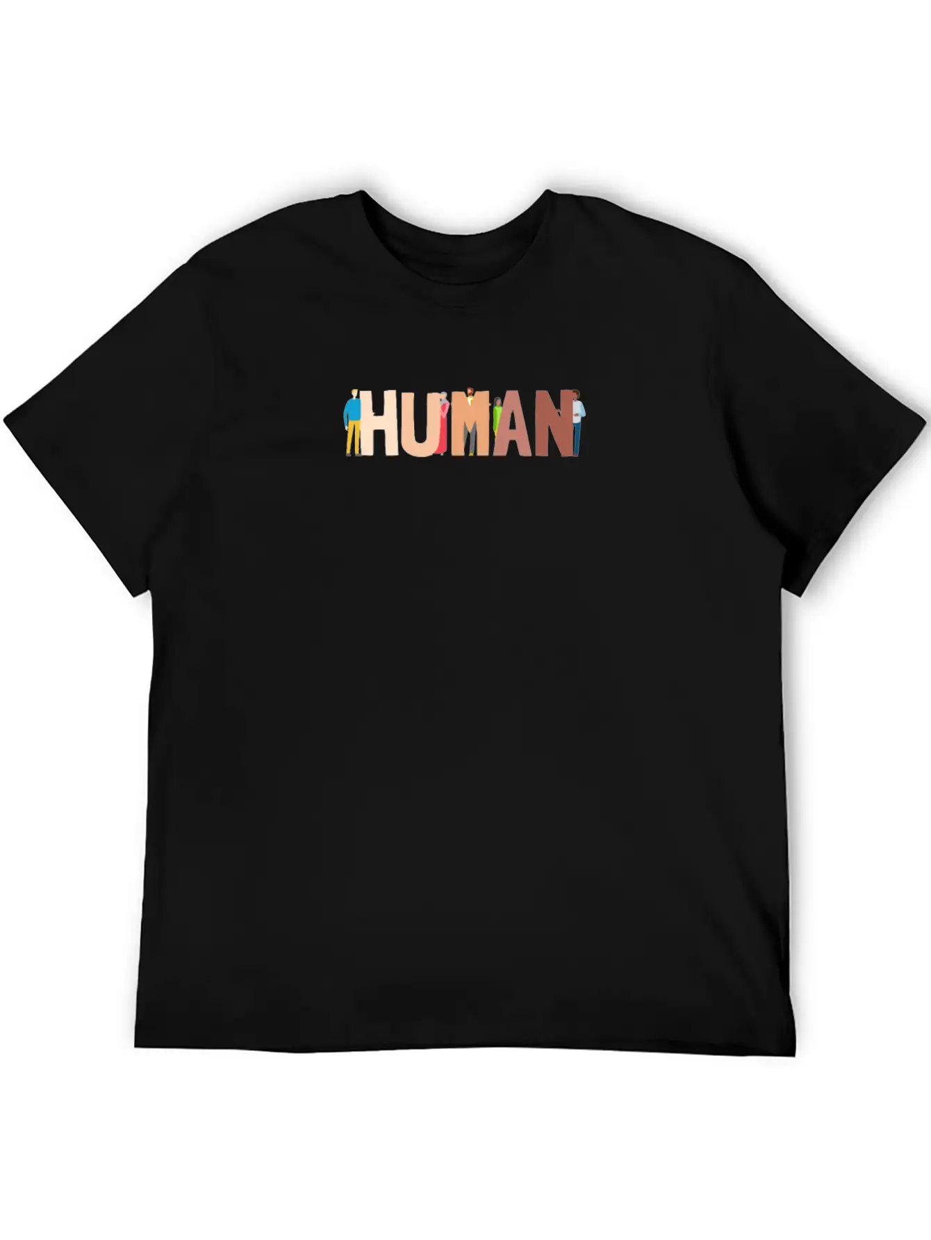 Human International For Solidarity Supporters Basic Graphic T-Shirt – Daily Comfort In Soft Cotton