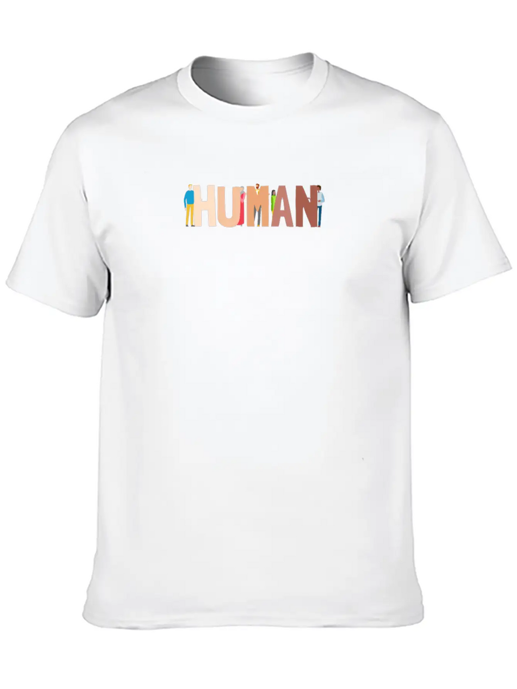 Human International For Solidarity Supporters Basic Graphic T-Shirt – Daily Comfort In Soft Cotton