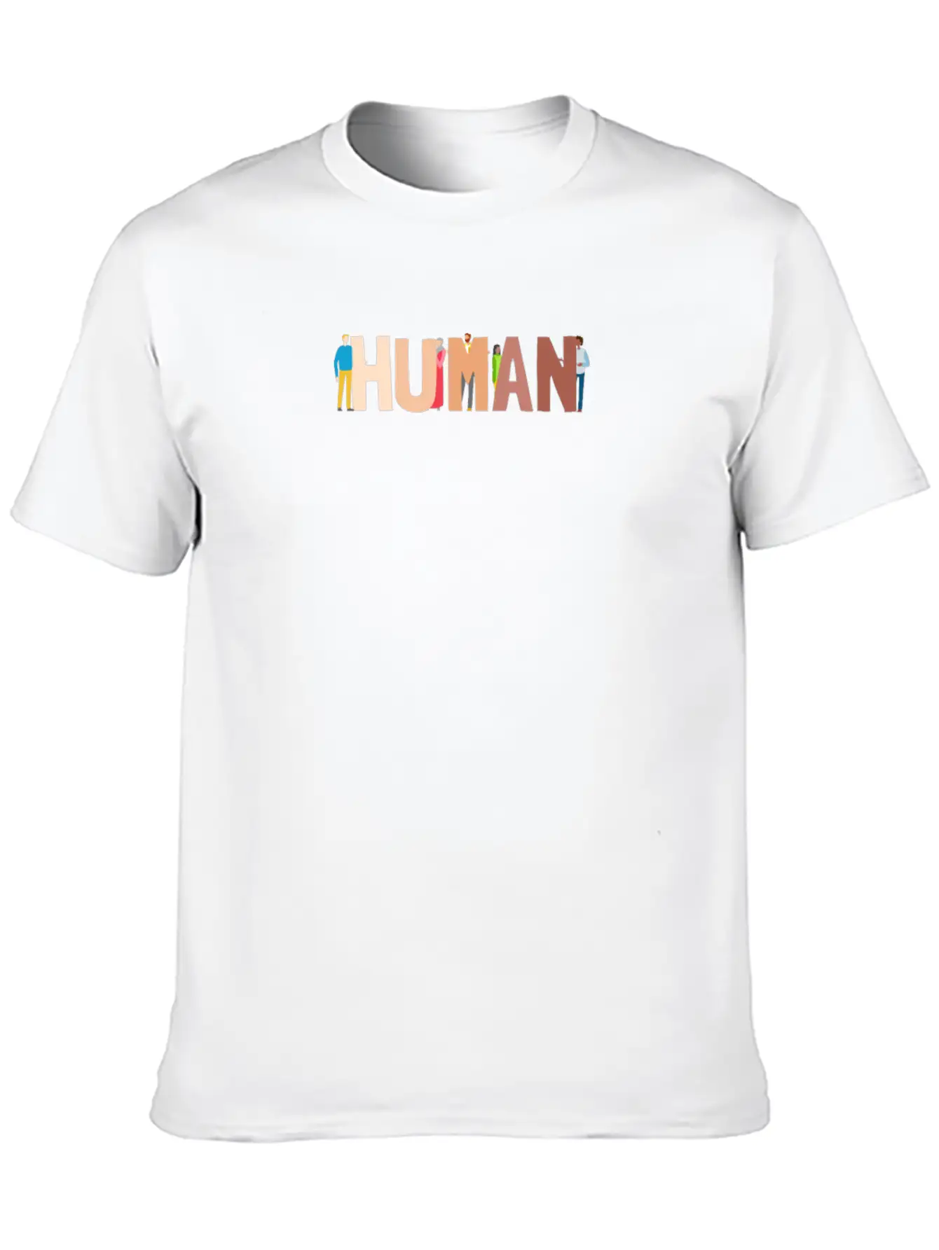 Human International For Solidarity Supporters Basic Graphic T-Shirt – Daily Comfort In Soft Cotton