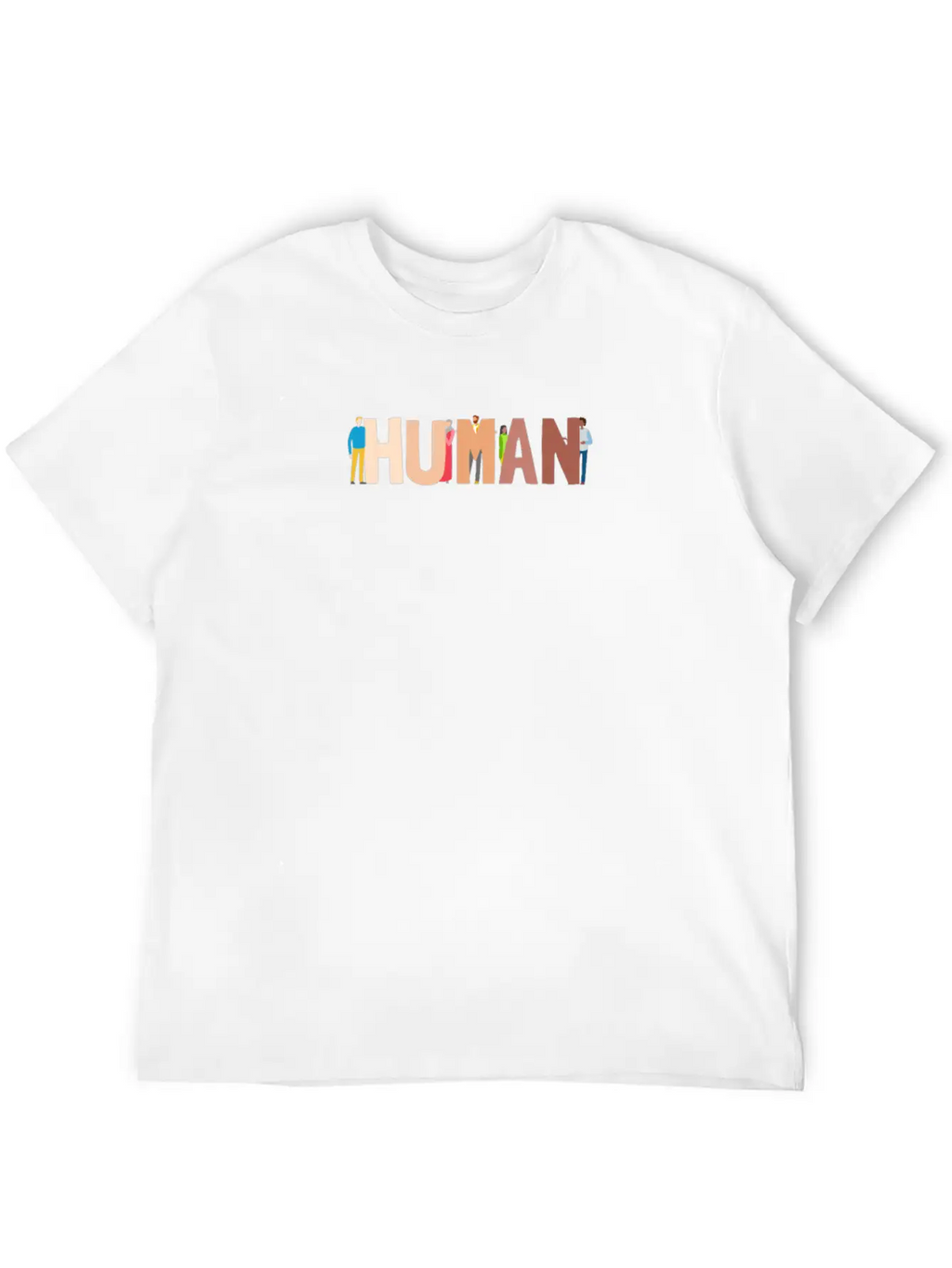 Human International For Solidarity Supporters Basic Graphic T-Shirt – Daily Comfort In Soft Cotton