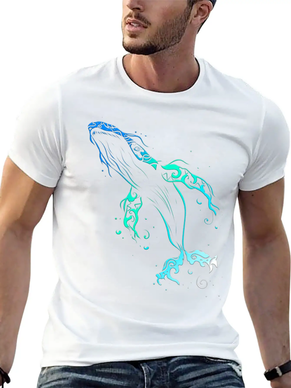 Humpback Whale Mandala Diver Timeless Short Sleeve Tee – Comfy And Minimalist Design