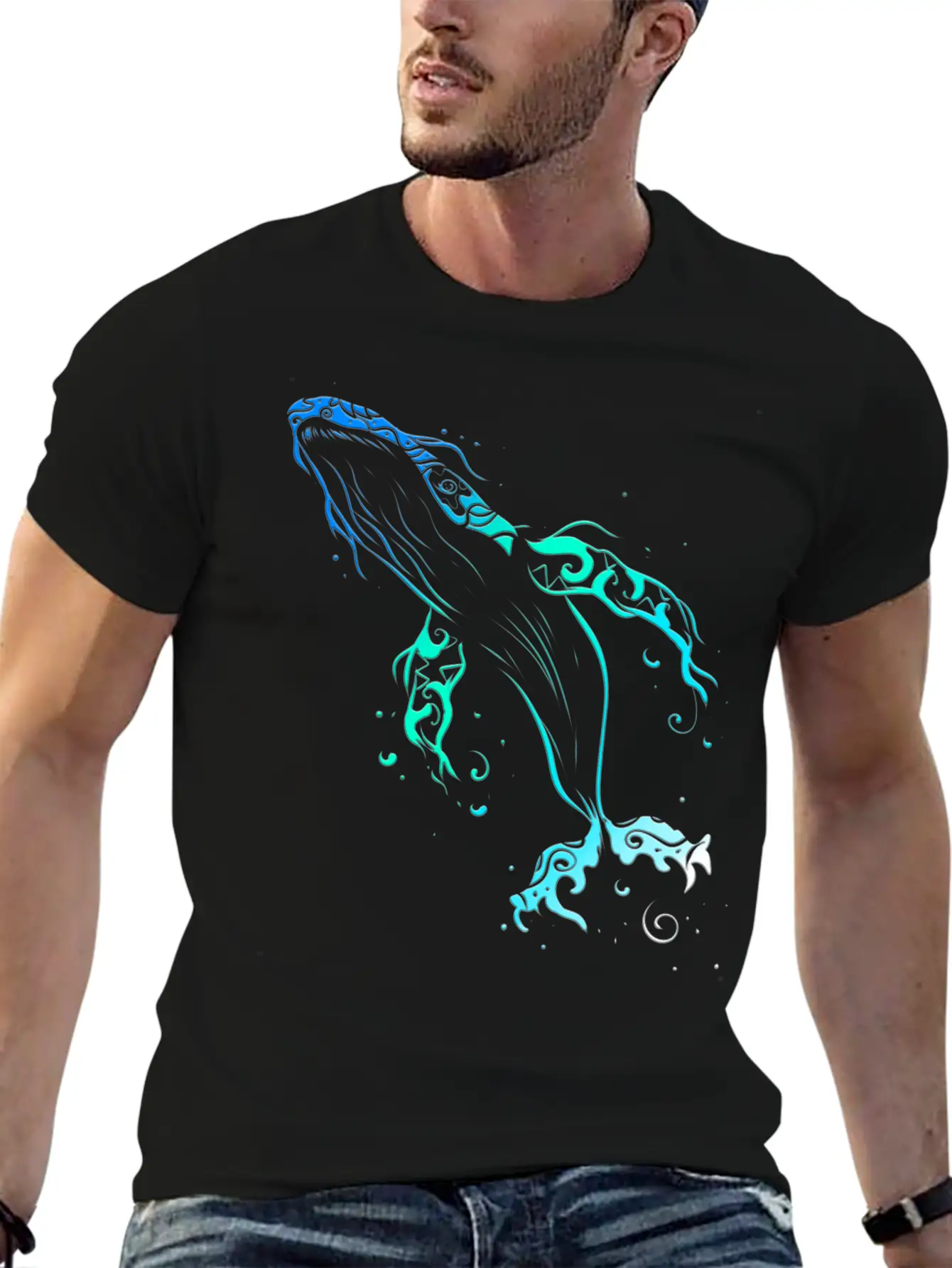 Humpback Whale Mandala Diver Timeless Short Sleeve Tee – Comfy And Minimalist Design