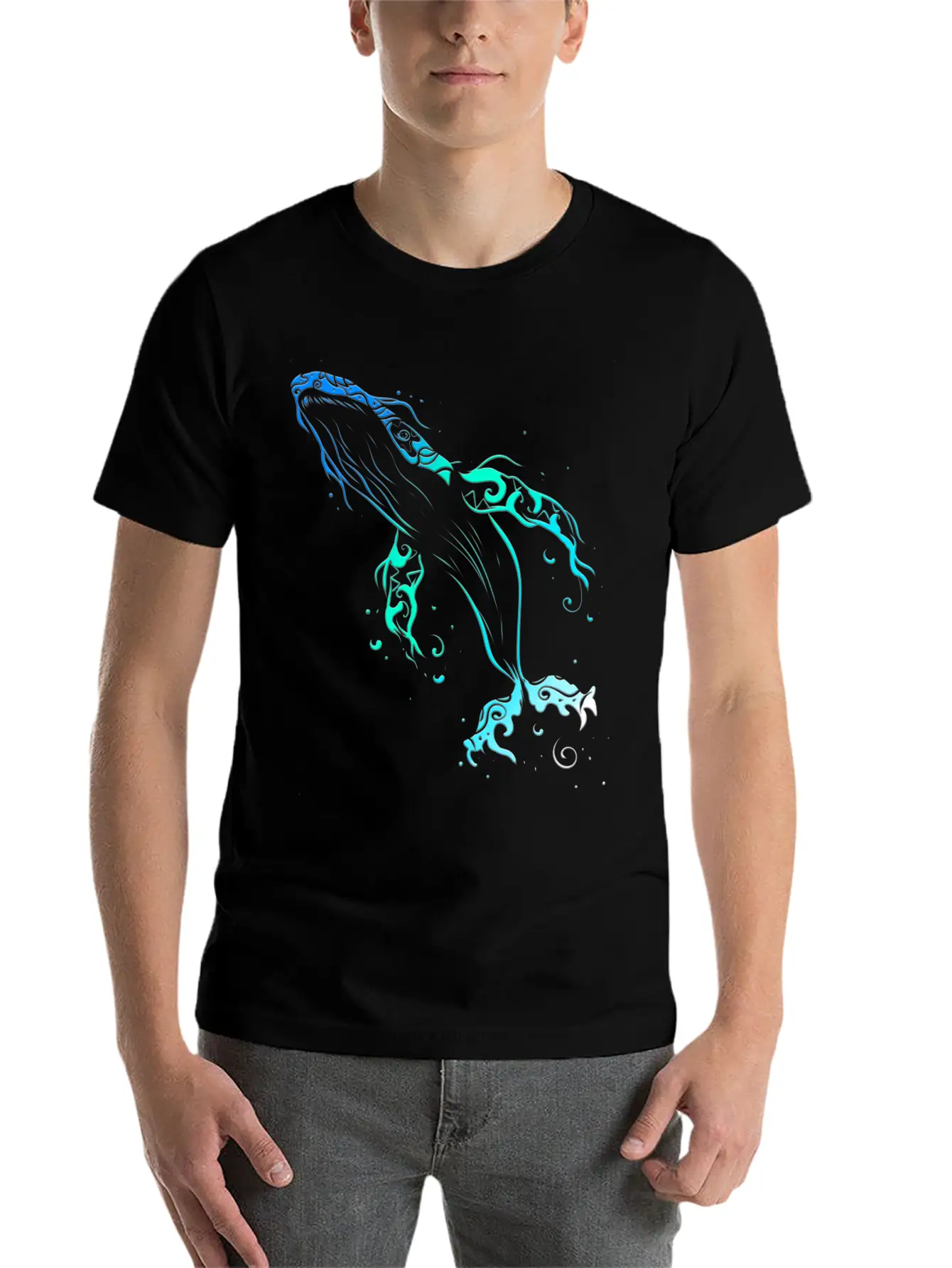 Humpback Whale Mandala Diver Timeless Short Sleeve Tee – Comfy And Minimalist Design