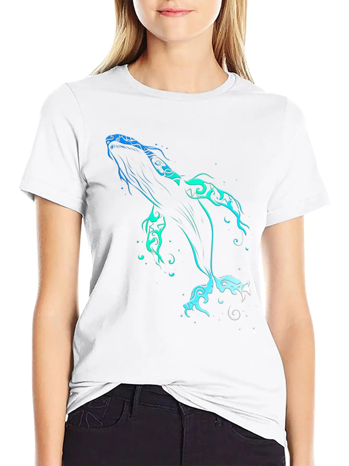 Humpback Whale Mandala Diver Timeless Short Sleeve Tee – Comfy And Minimalist Design