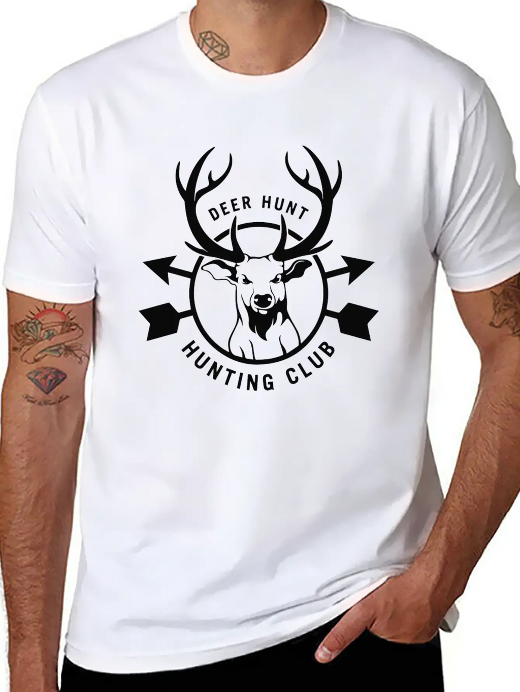 Hunting Deer Essential Cotton Tee For Daily Outfits – Unisex Style