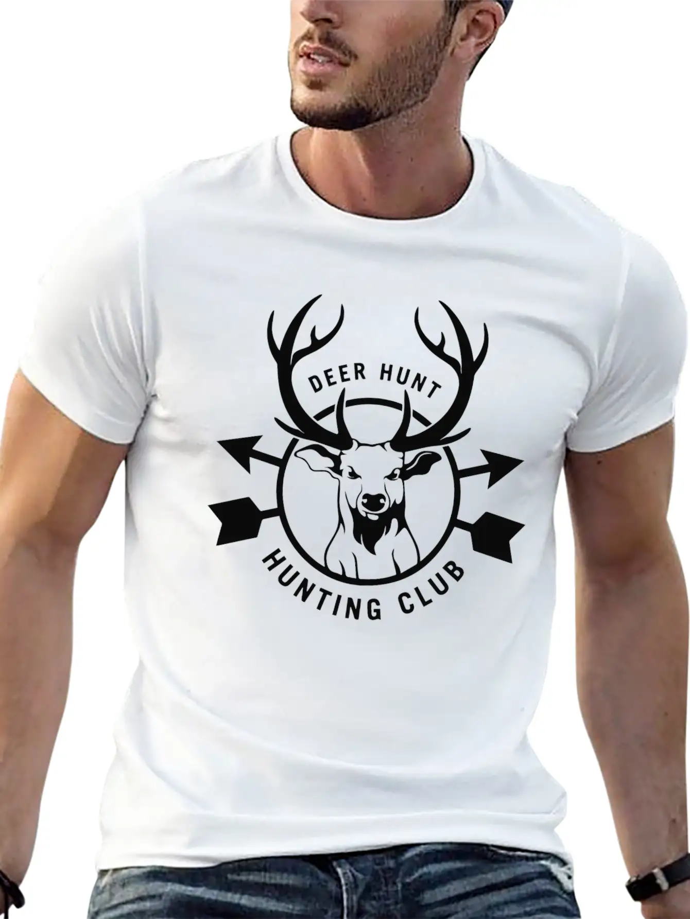 Hunting Deer Essential Cotton Tee For Daily Outfits – Unisex Style