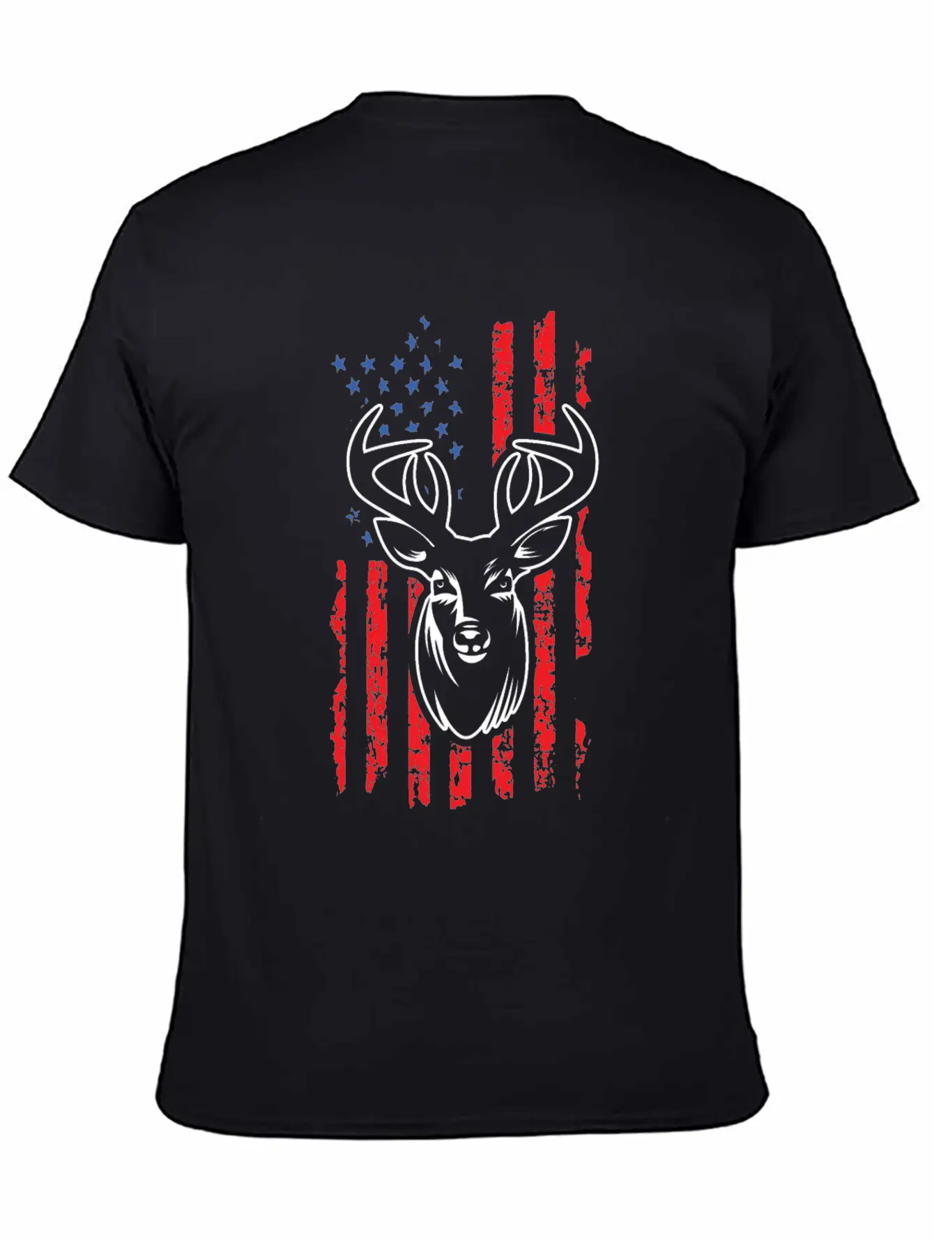 Hunting Deer USA Flag Jungle Hunters Feral Timeless Short Sleeve Tee – Comfy And Minimalist Design