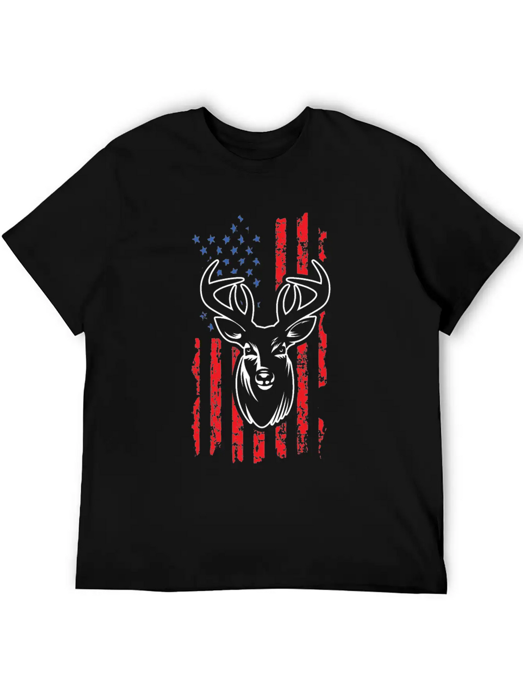 Hunting Deer USA Flag Jungle Hunters Feral Timeless Short Sleeve Tee – Comfy And Minimalist Design
