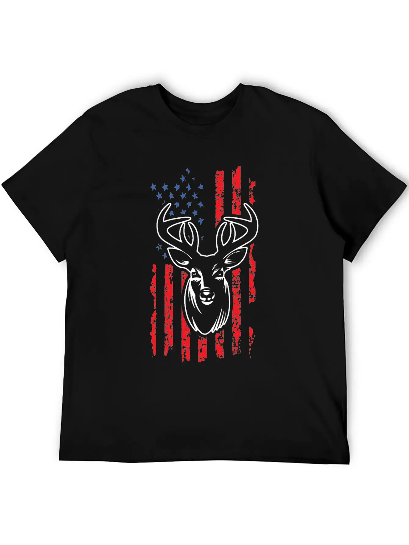 Hunting Deer USA Flag Jungle Hunters Feral Timeless Short Sleeve Tee – Comfy And Minimalist Design