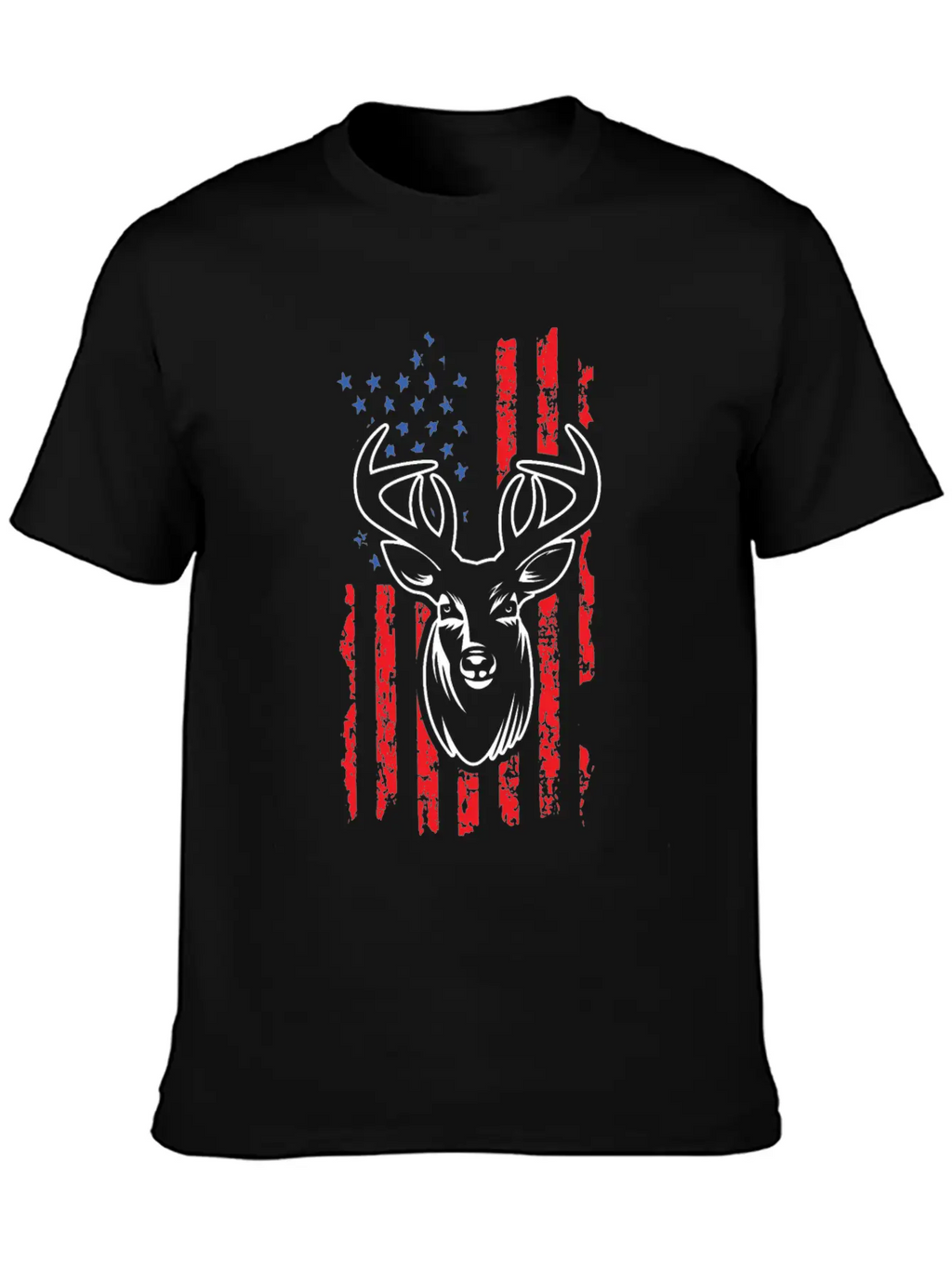 Hunting Deer USA Flag Jungle Hunters Feral Timeless Short Sleeve Tee – Comfy And Minimalist Design