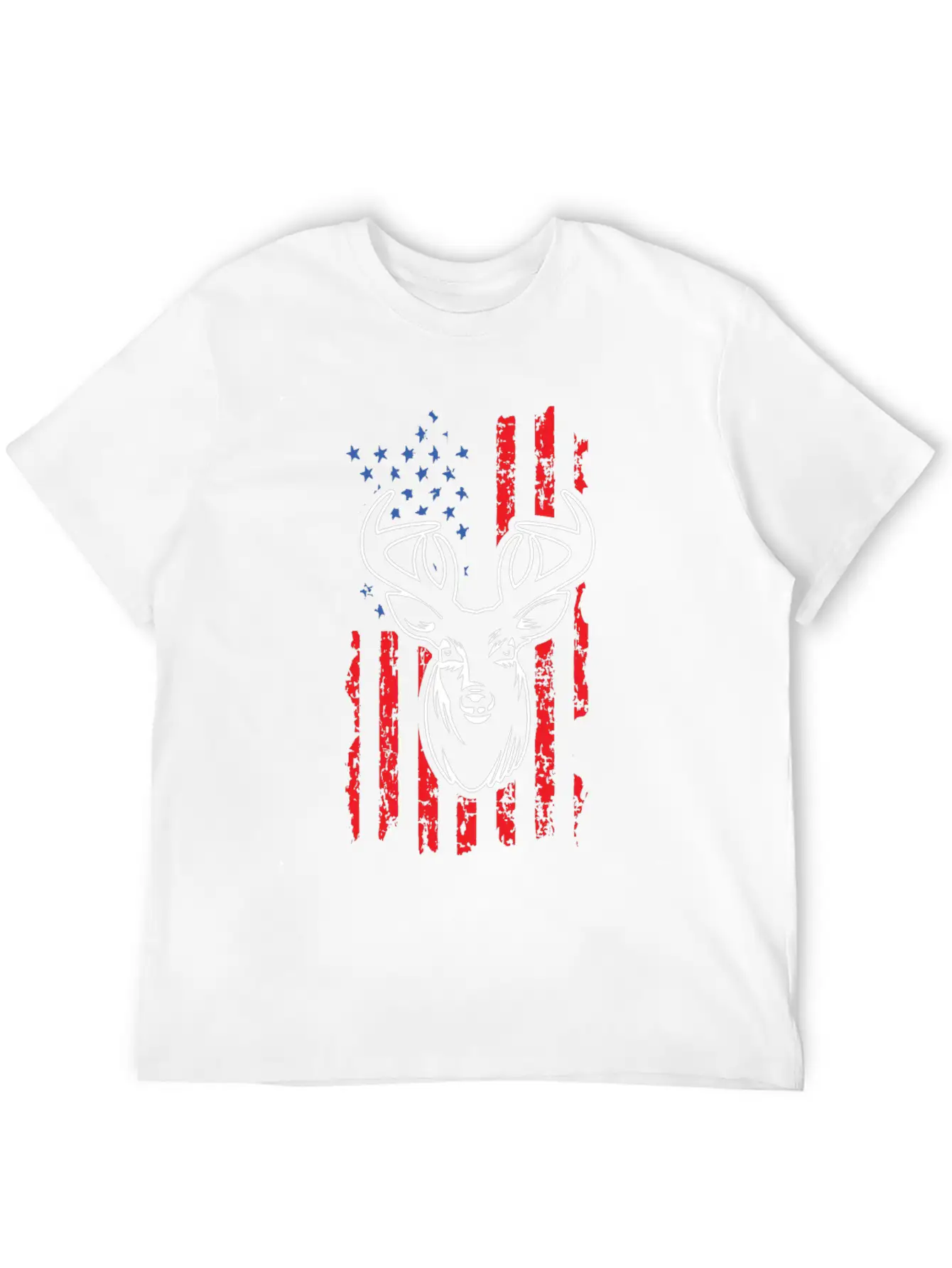 Hunting Deer USA Flag Jungle Hunters Feral Timeless Short Sleeve Tee – Comfy And Minimalist Design