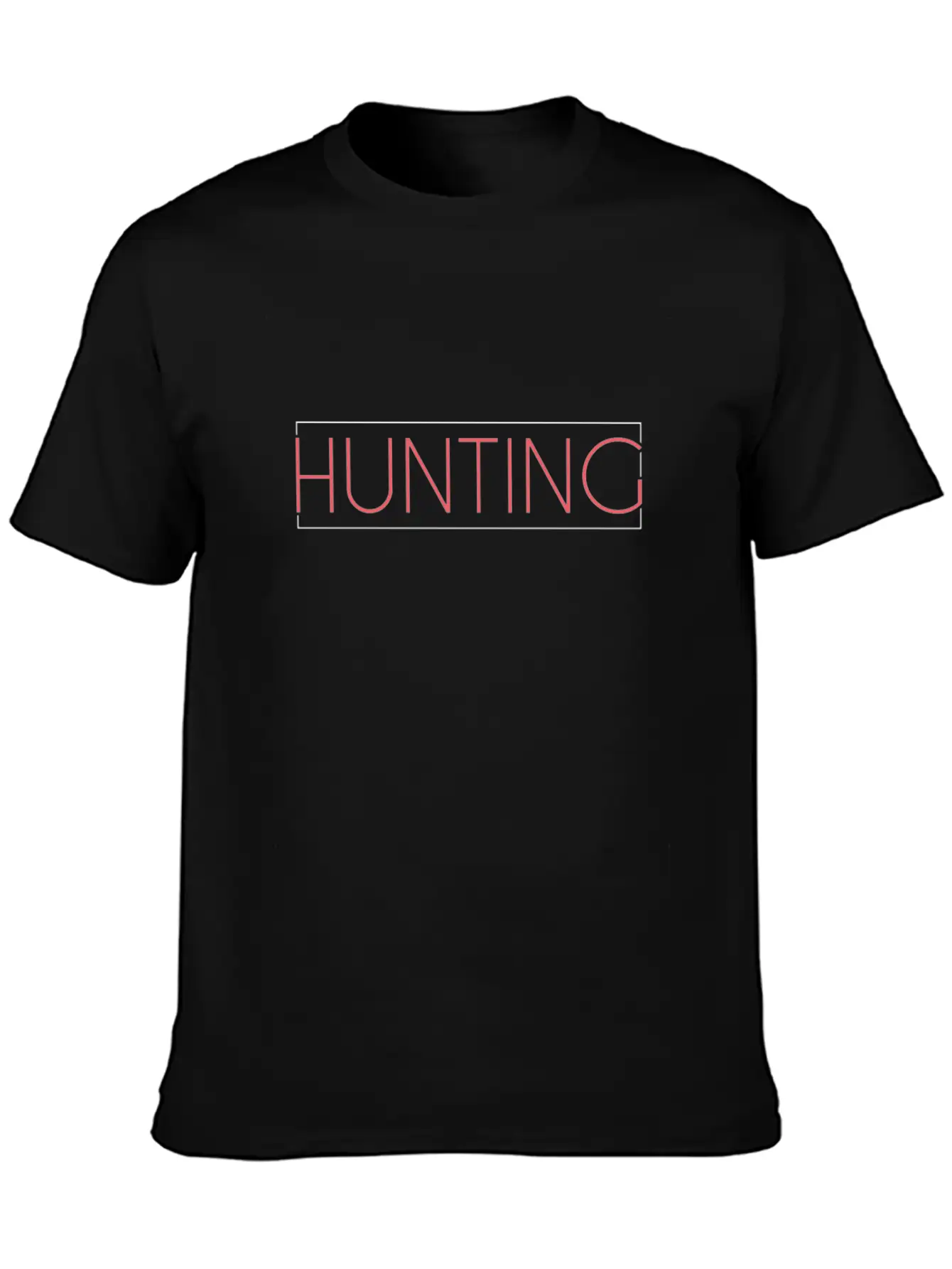 Hunting Lettering Basic Graphic T-Shirt – Daily Comfort In Soft Cotton