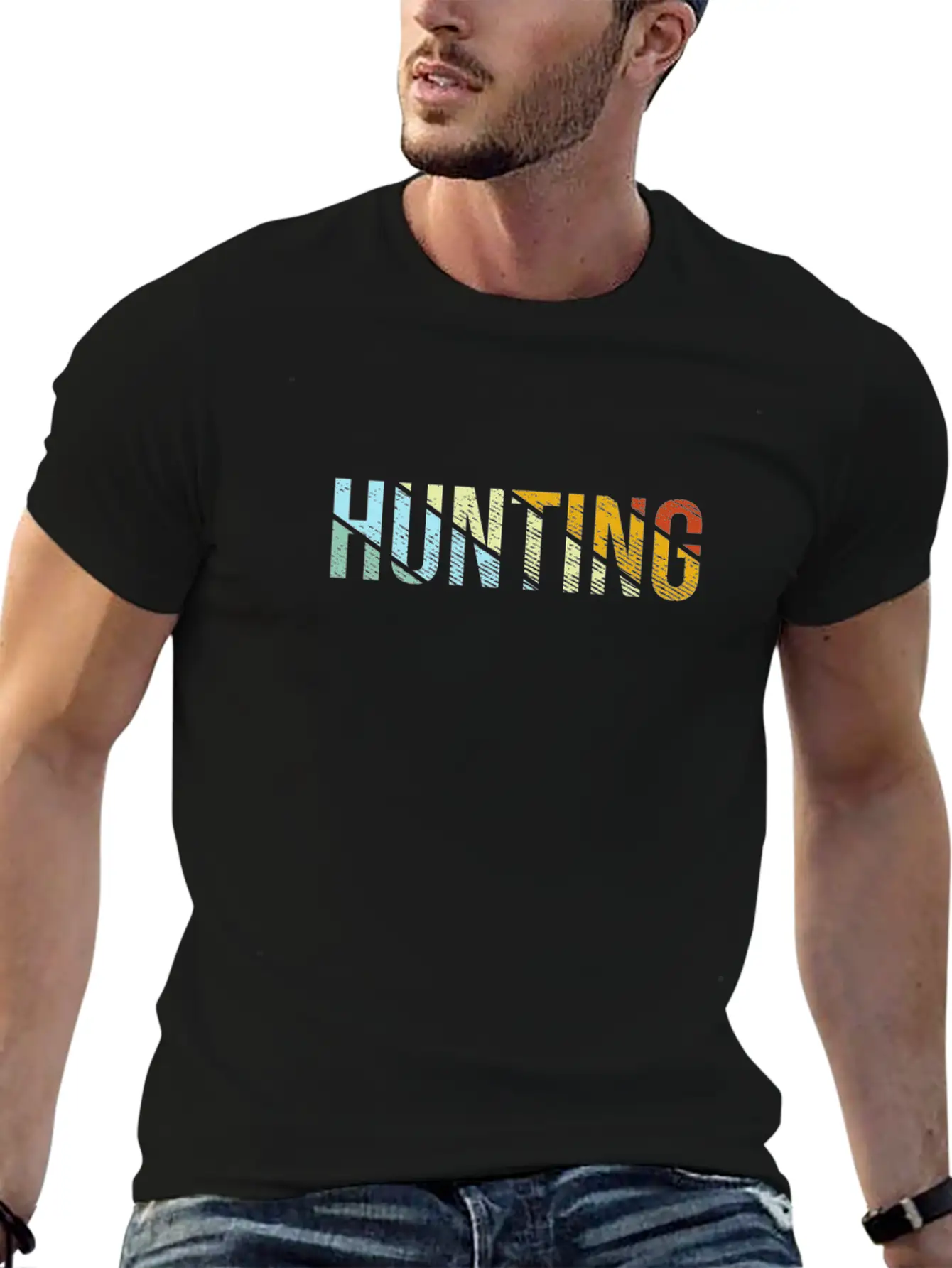 Hunting Retro Stylish Everyday T-Shirt – Unisex Basic Cotton Tee