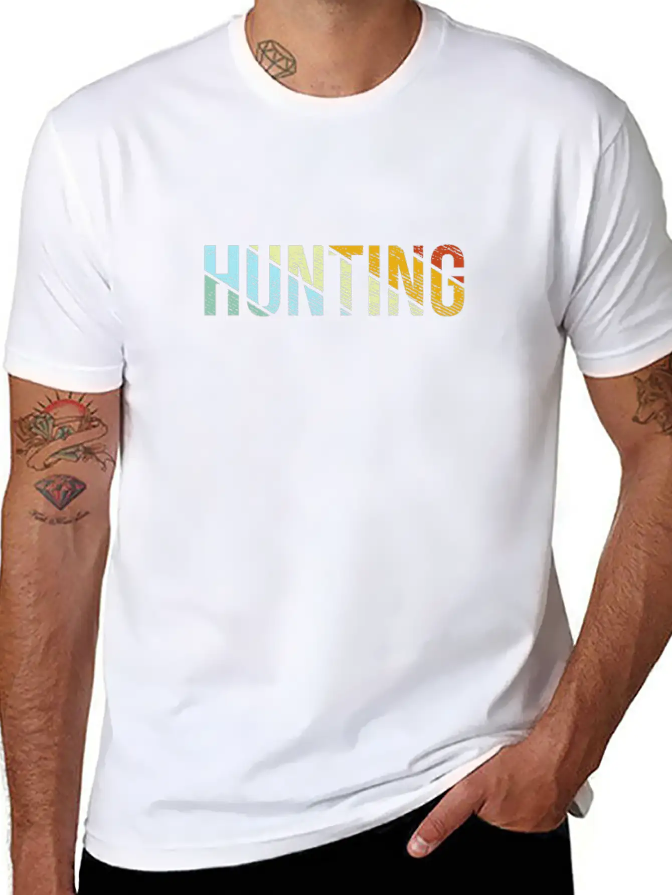Hunting Retro Stylish Everyday T-Shirt – Unisex Basic Cotton Tee