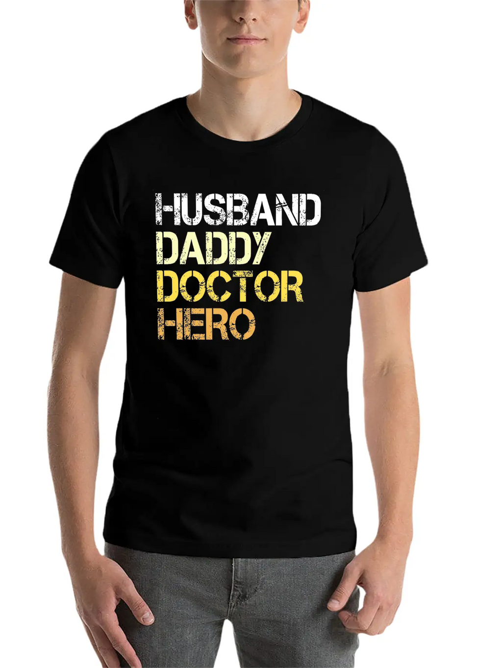 Husband Daddy Doctor Hero - Doctors Gift Idea Relaxed Everyday Tee – Lightweight And Durable Cotton
