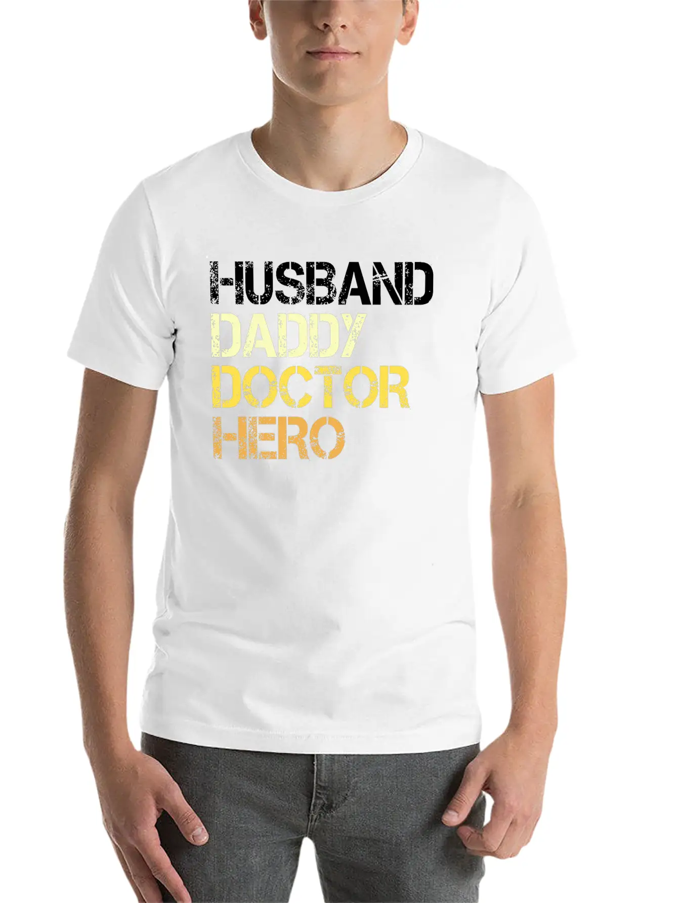 Husband Daddy Doctor Hero - Doctors Gift Idea Relaxed Everyday Tee – Lightweight And Durable Cotton