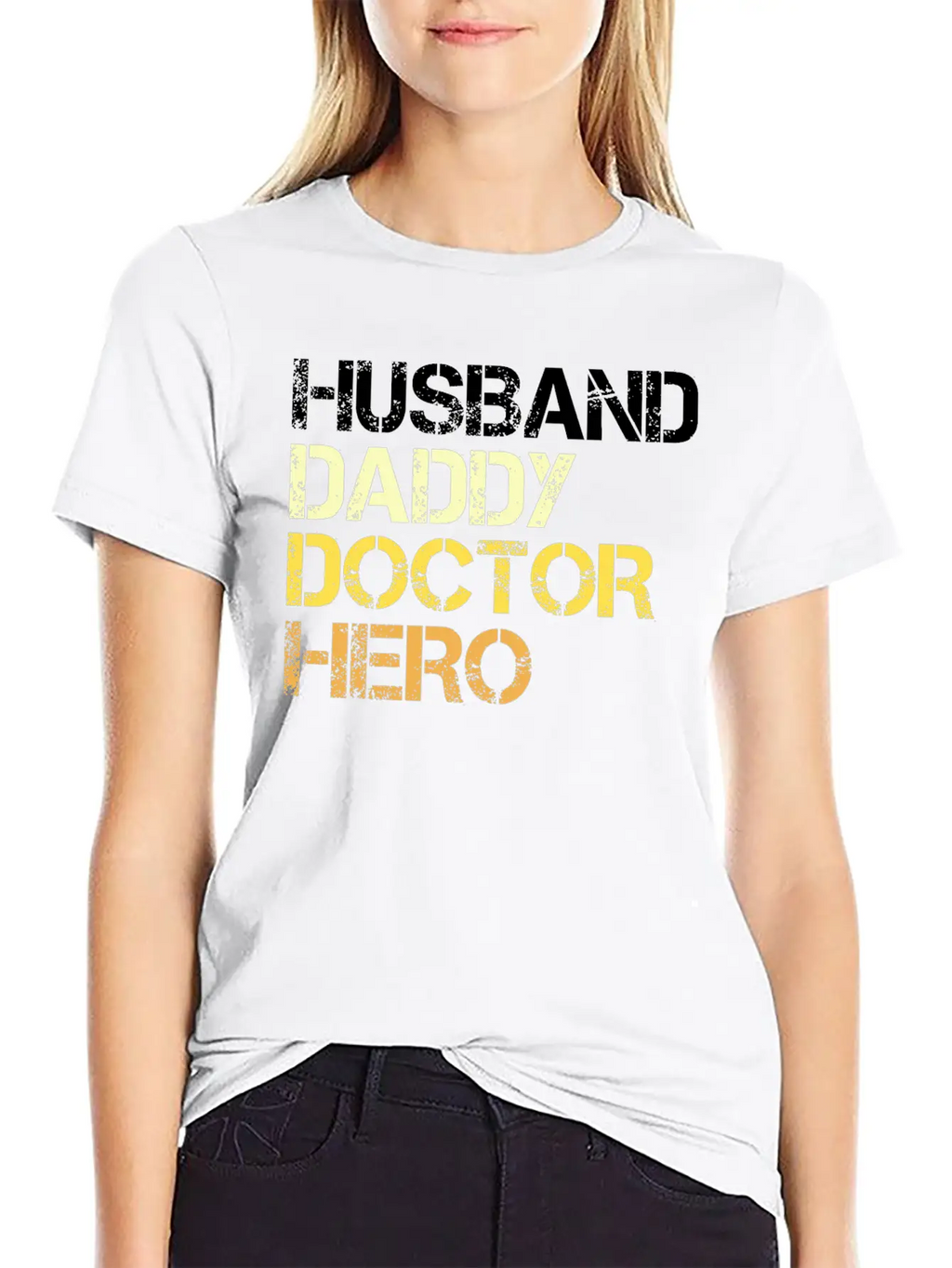 Husband Daddy Doctor Hero - Doctors Gift Idea Relaxed Everyday Tee – Lightweight And Durable Cotton