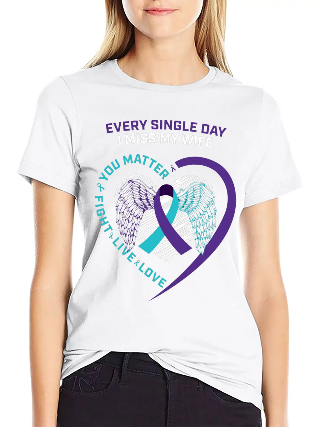 Husband Men In Memory Of Wife Suicide Prevention A Timeless Short Sleeve Tee – Comfy And Minimalist Design