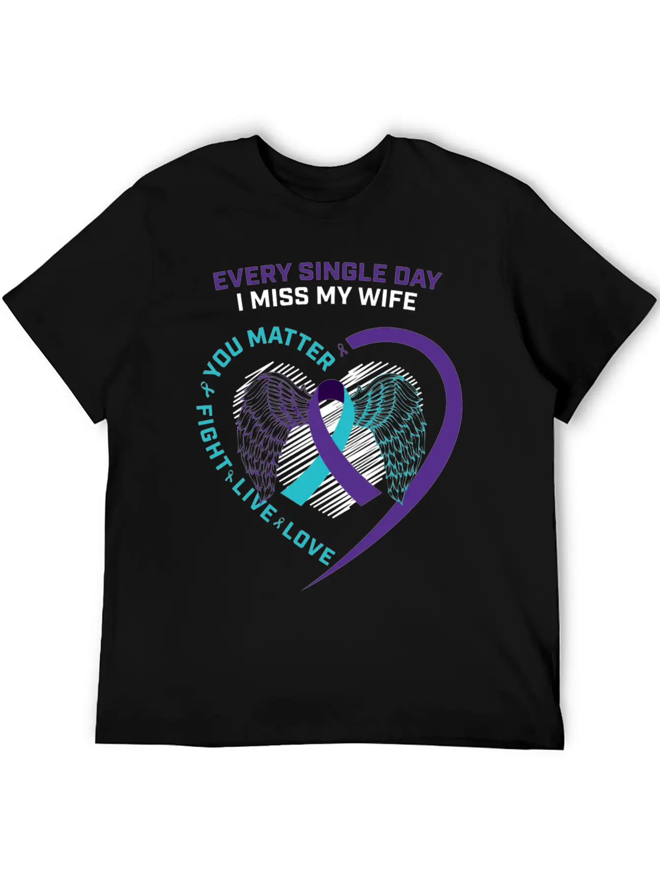 Husband Men In Memory Of Wife Suicide Prevention A Timeless Short Sleeve Tee – Comfy And Minimalist Design