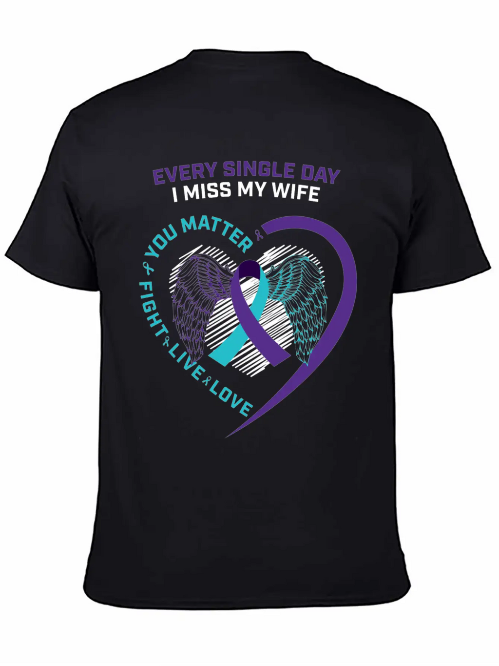 Husband Men In Memory Of Wife Suicide Prevention A Timeless Short Sleeve Tee – Comfy And Minimalist Design