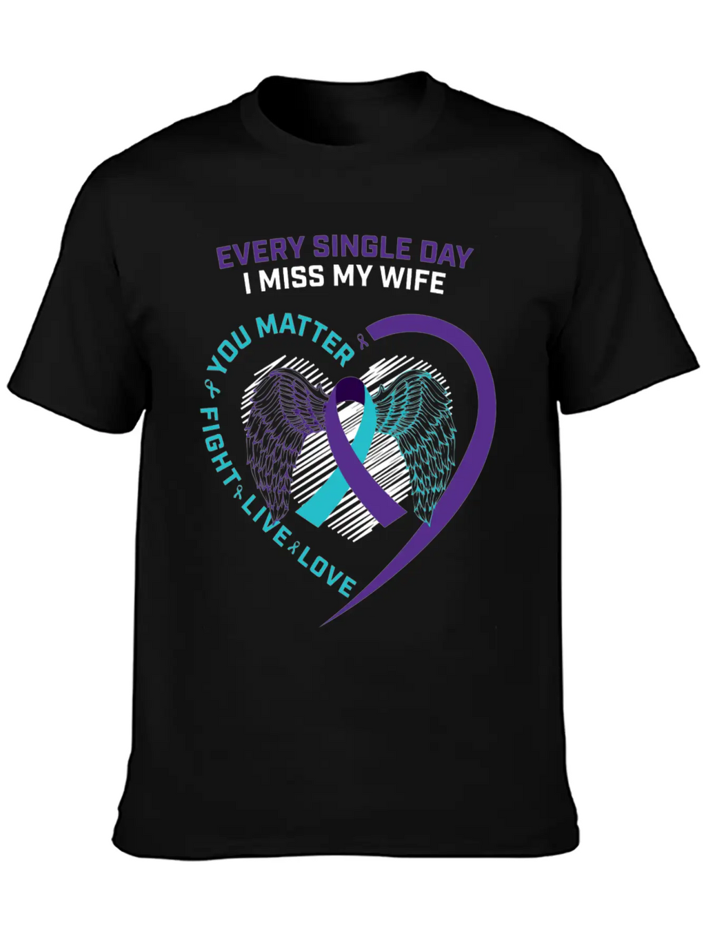 Husband Men In Memory Of Wife Suicide Prevention A Timeless Short Sleeve Tee – Comfy And Minimalist Design