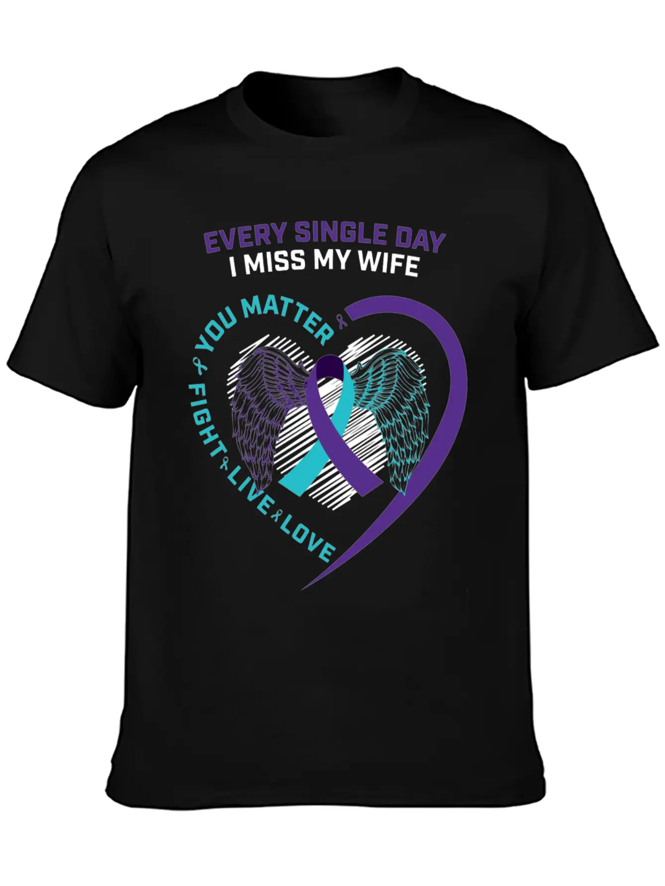 Husband Men In Memory Of Wife Suicide Prevention A Timeless Short Sleeve Tee – Comfy And Minimalist Design