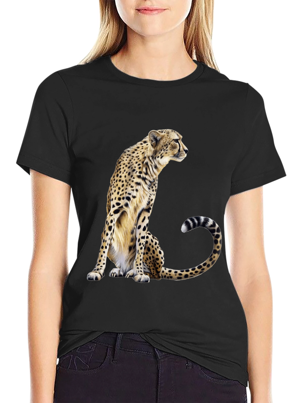 Cheetah Graphic T-Shirt - Stylish Animal Print Tee