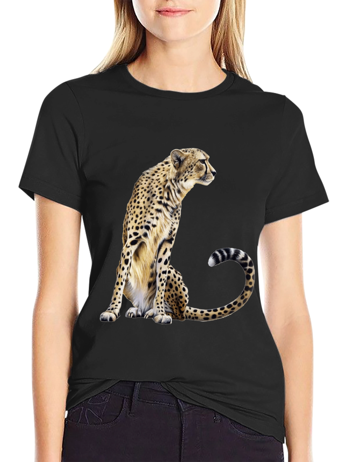 Cheetah Graphic T-Shirt - Stylish Animal Print Tee