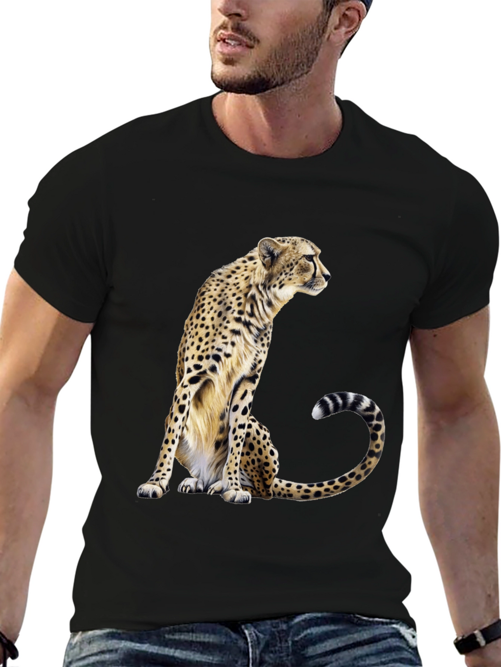 Cheetah Graphic T-Shirt - Stylish Animal Print Tee