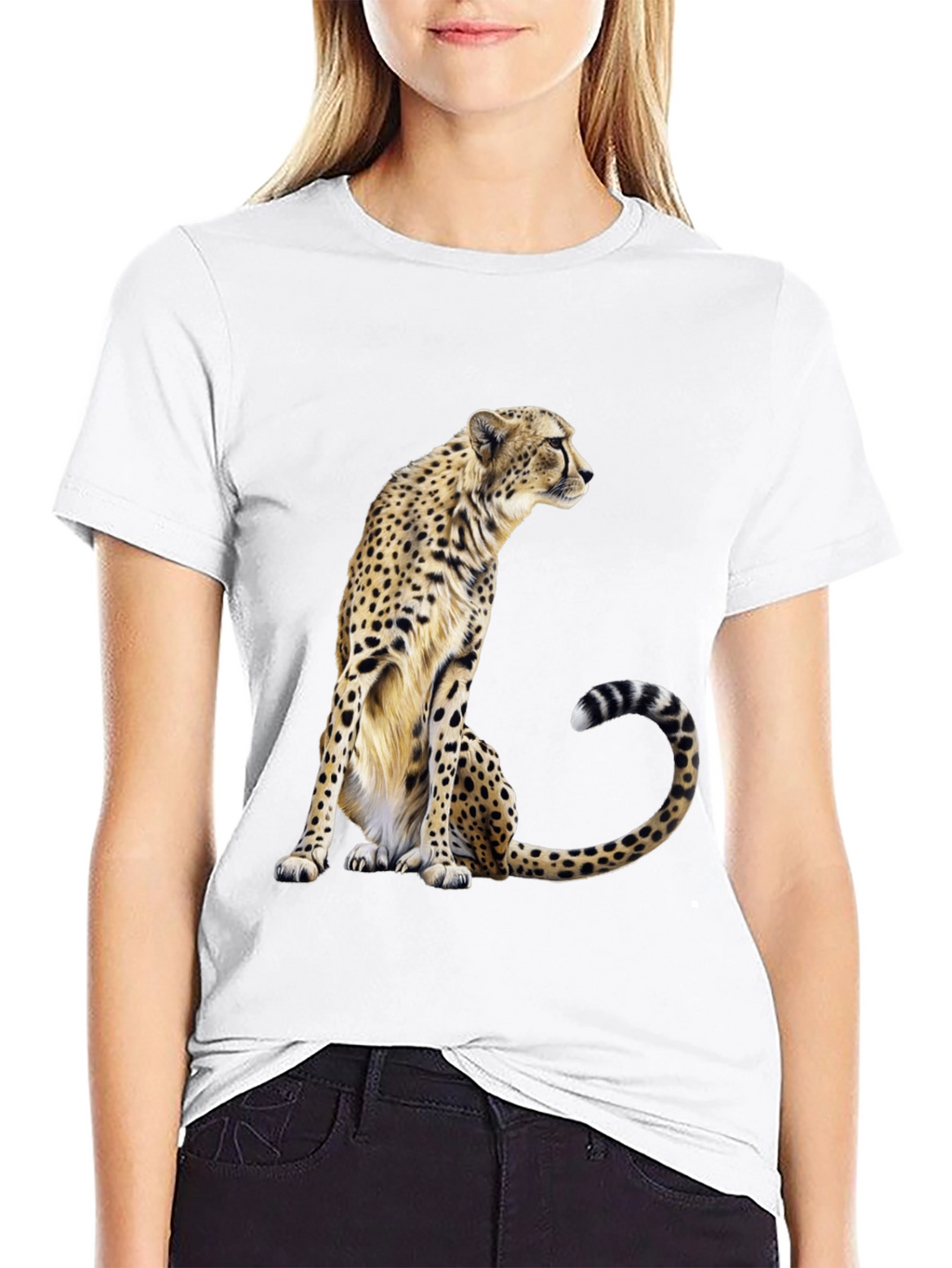 Cheetah Graphic T-Shirt - Stylish Animal Print Tee