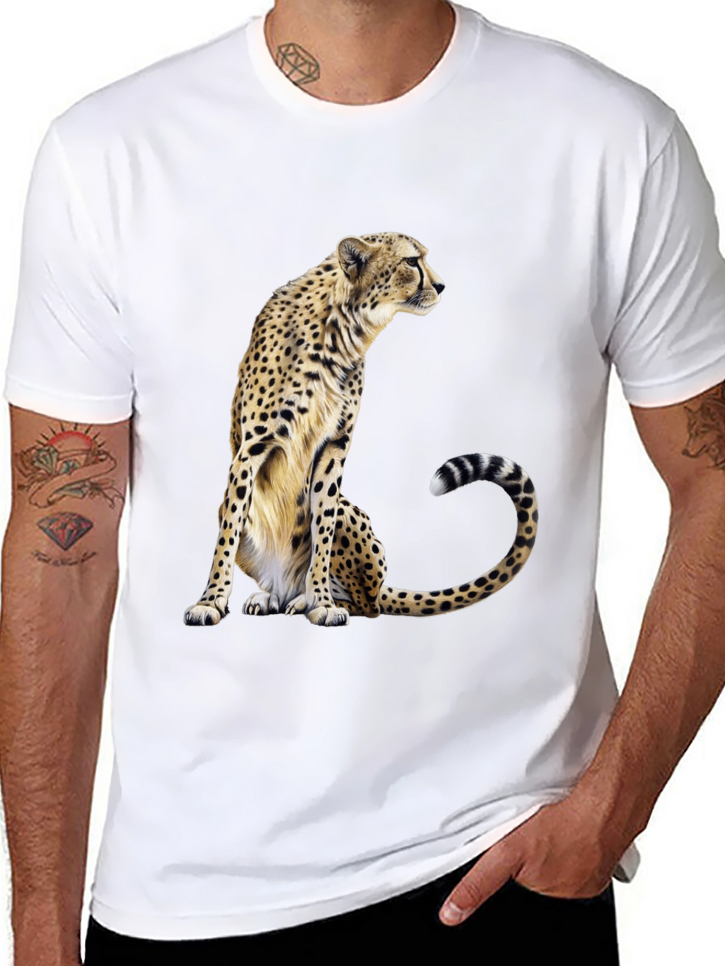 Cheetah Graphic T-Shirt - Stylish Animal Print Tee