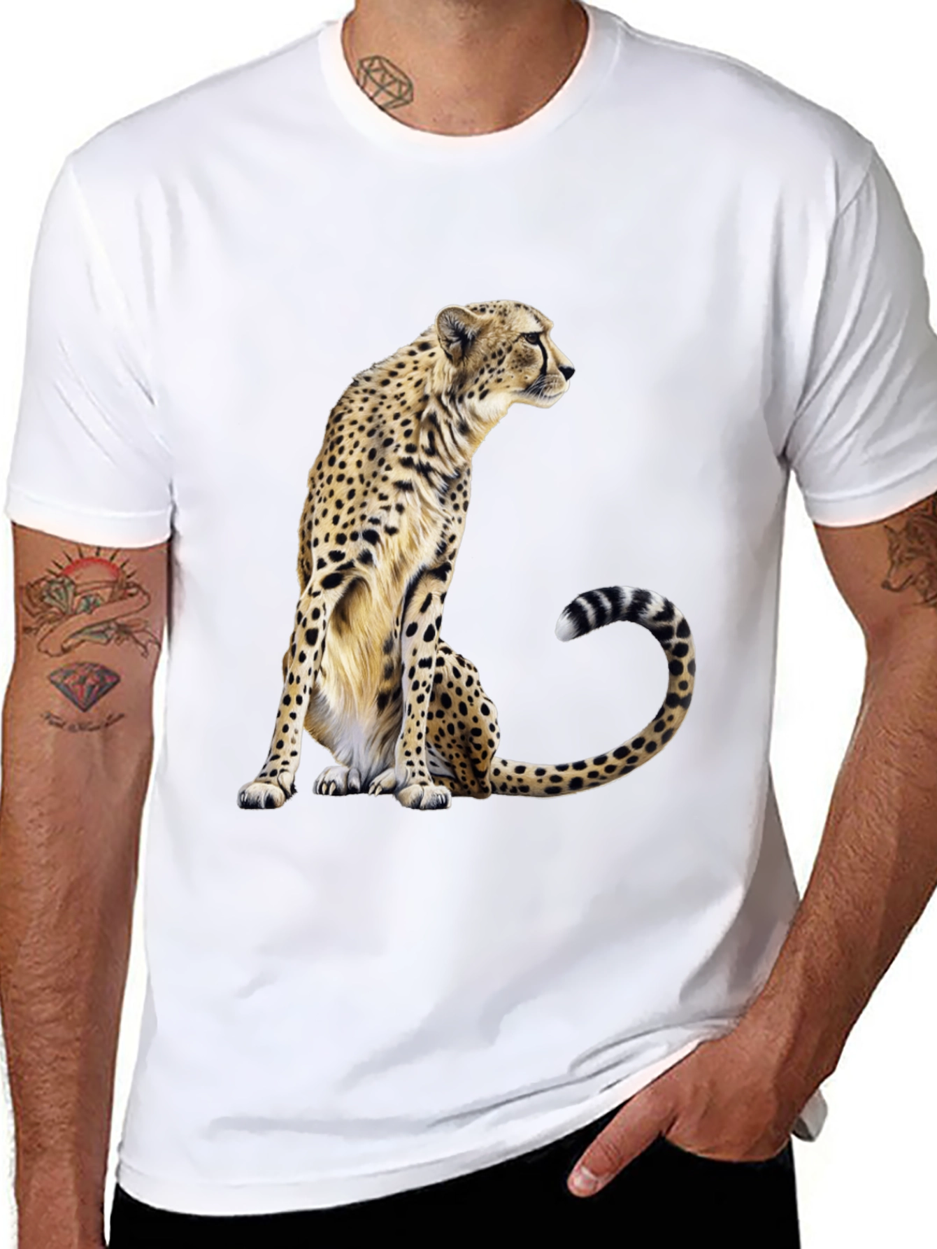 Cheetah Graphic T-Shirt - Stylish Animal Print Tee