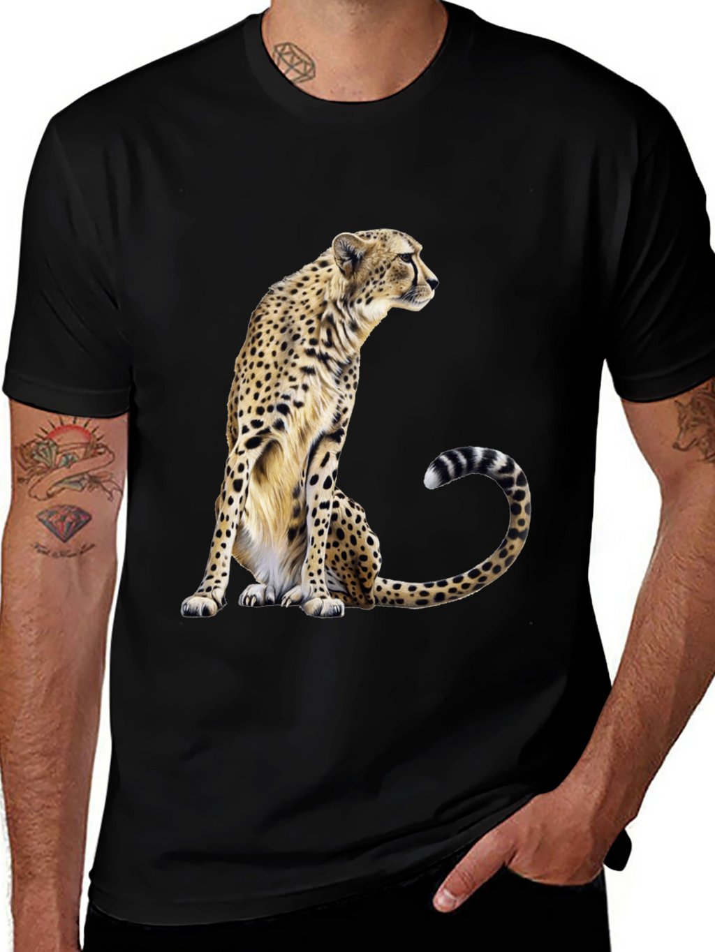 Cheetah Graphic T-Shirt - Stylish Animal Print Tee