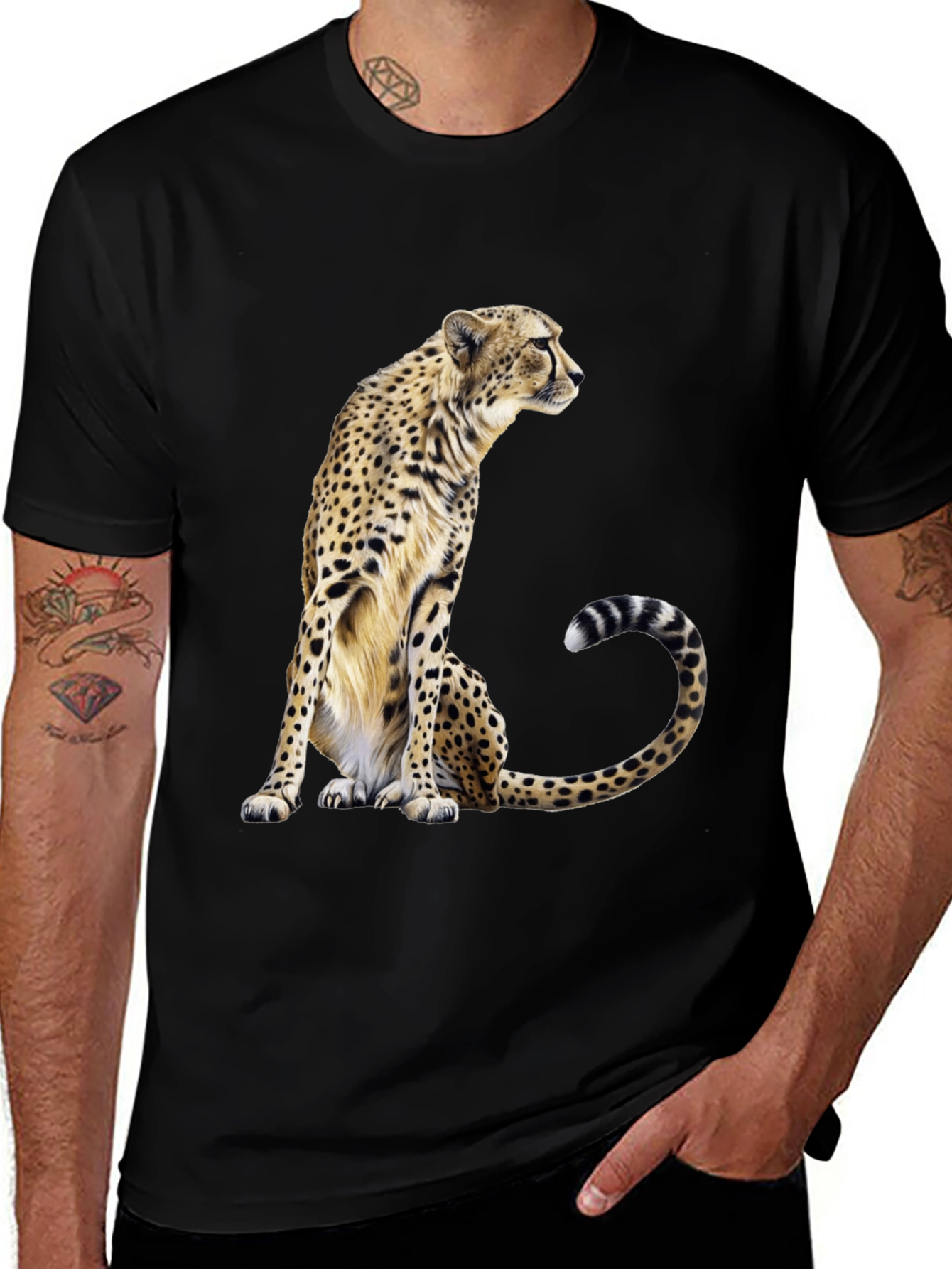 Cheetah Graphic T-Shirt - Stylish Animal Print Tee