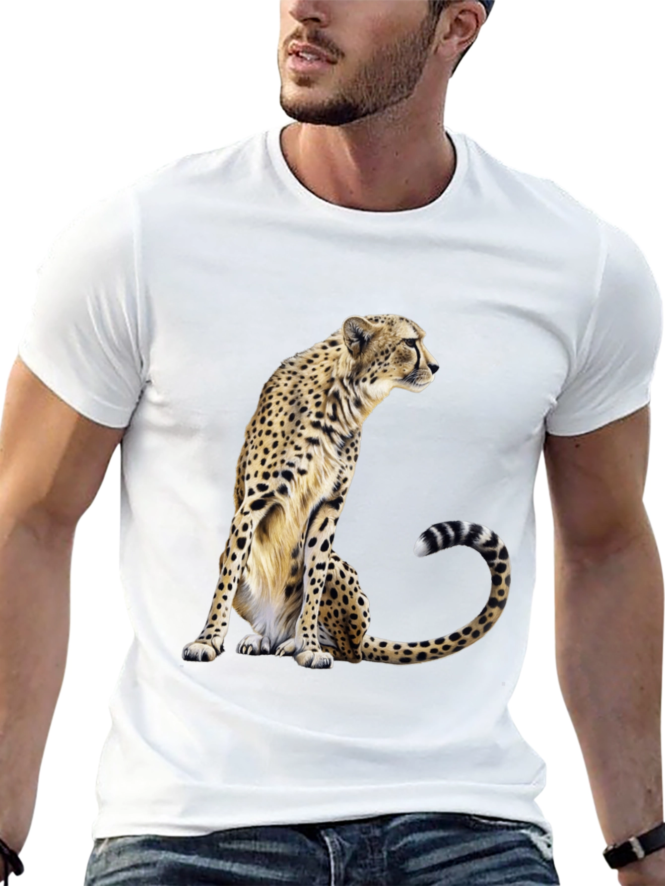 Cheetah Graphic T-Shirt - Stylish Animal Print Tee