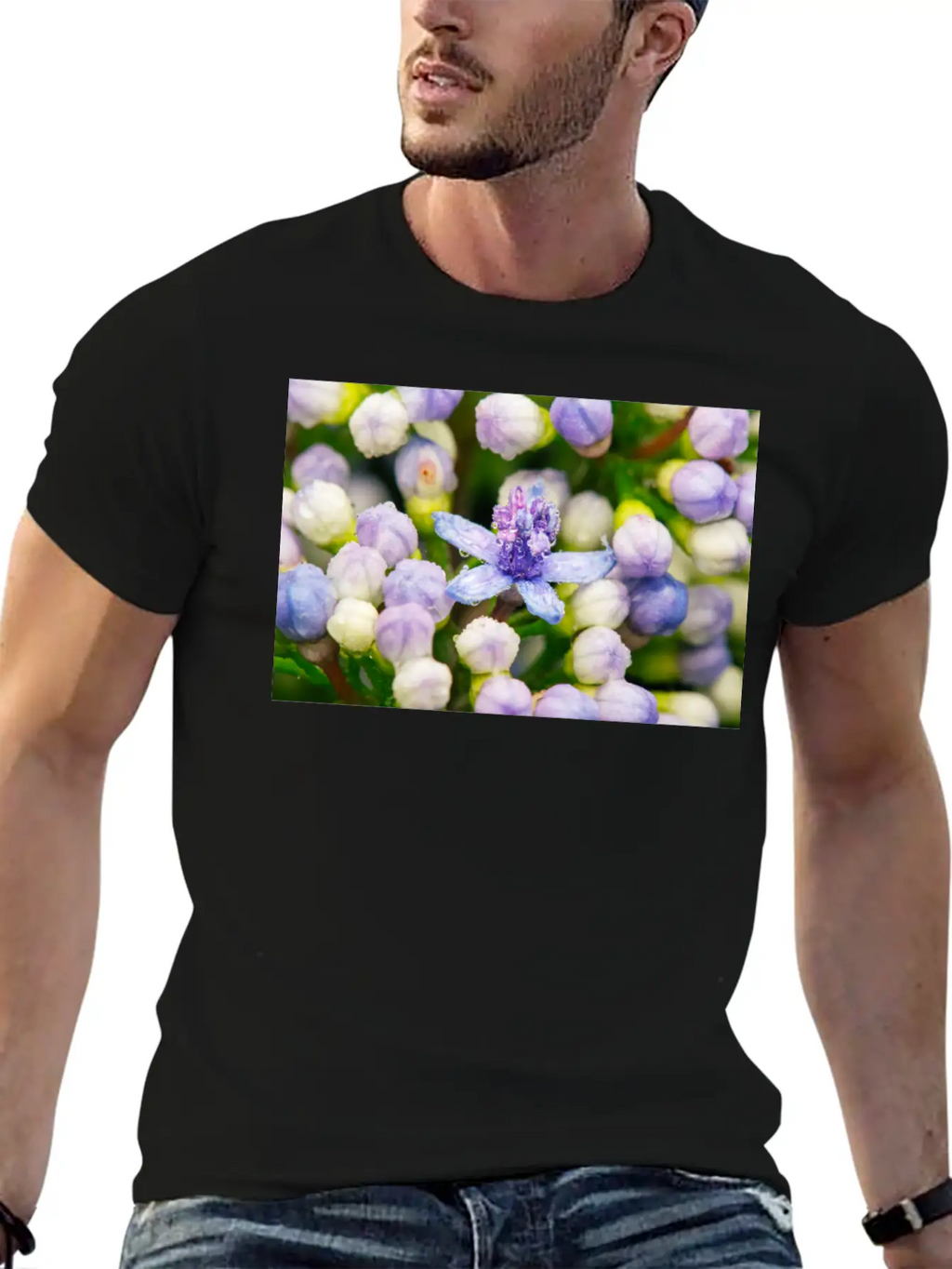 Hydrangea Flower Buds Classic Cotton Tee – Unisex Comfort For Any Season