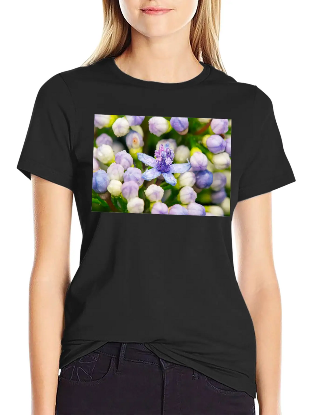 Hydrangea Flower Buds Classic Cotton Tee – Unisex Comfort For Any Season