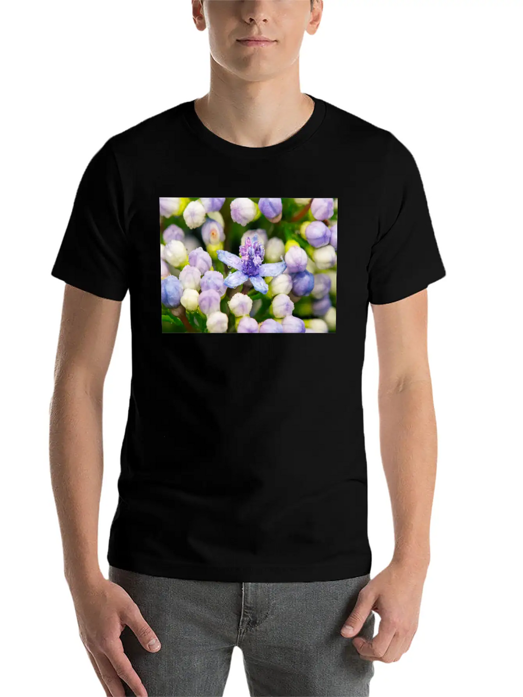 Hydrangea Flower Buds Classic Cotton Tee – Unisex Comfort For Any Season
