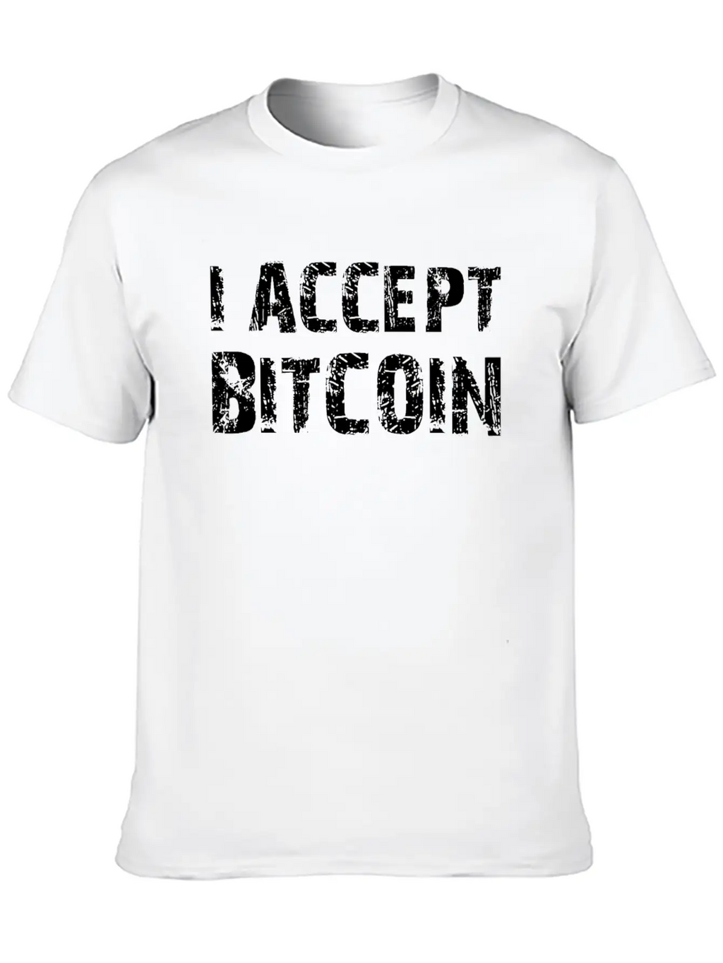 I Accept Bit Coin Crypto Currency Basic Graphic T-Shirt – Daily Comfort In Soft Cotton