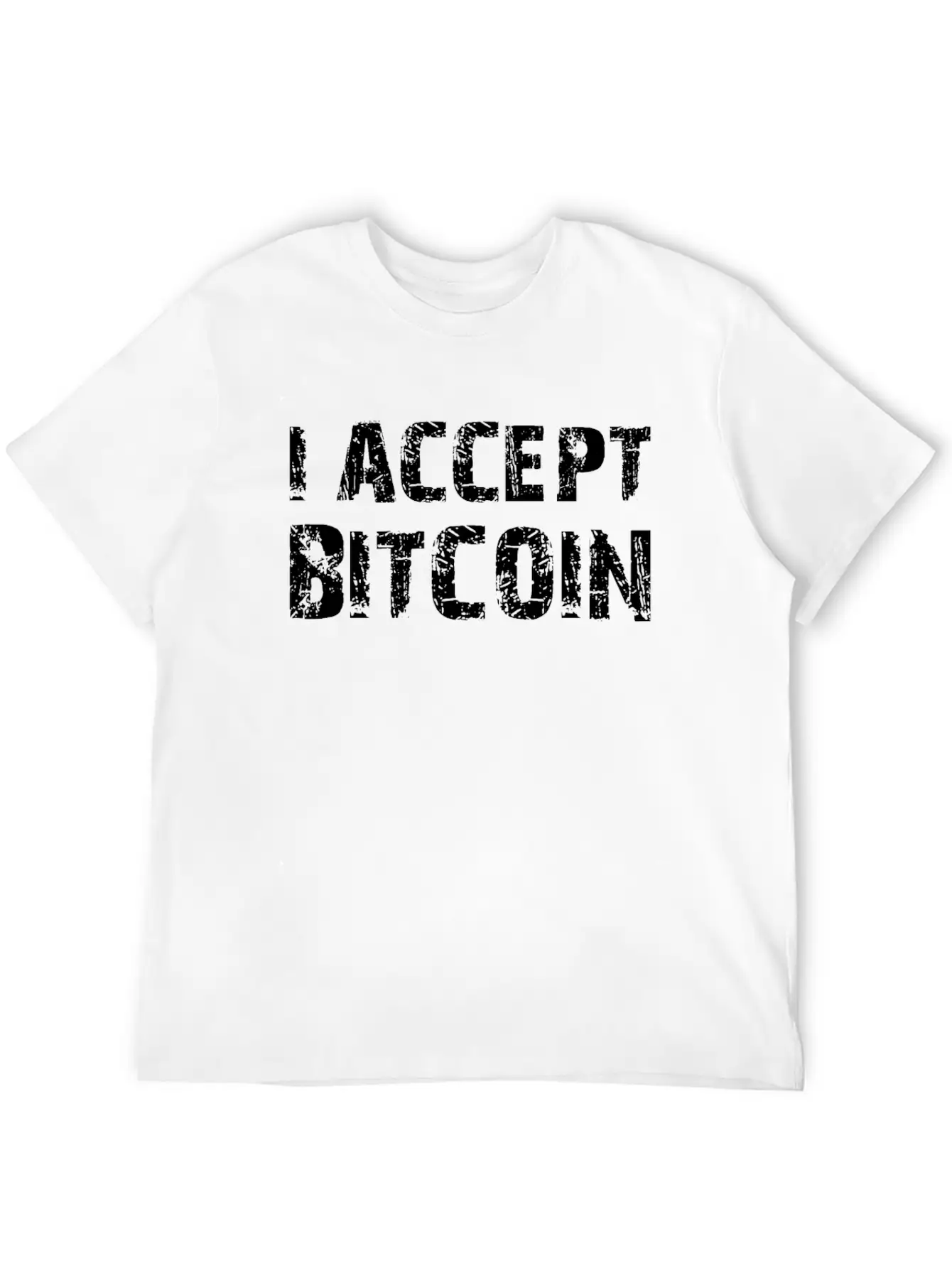I Accept Bit Coin Crypto Currency Basic Graphic T-Shirt – Daily Comfort In Soft Cotton
