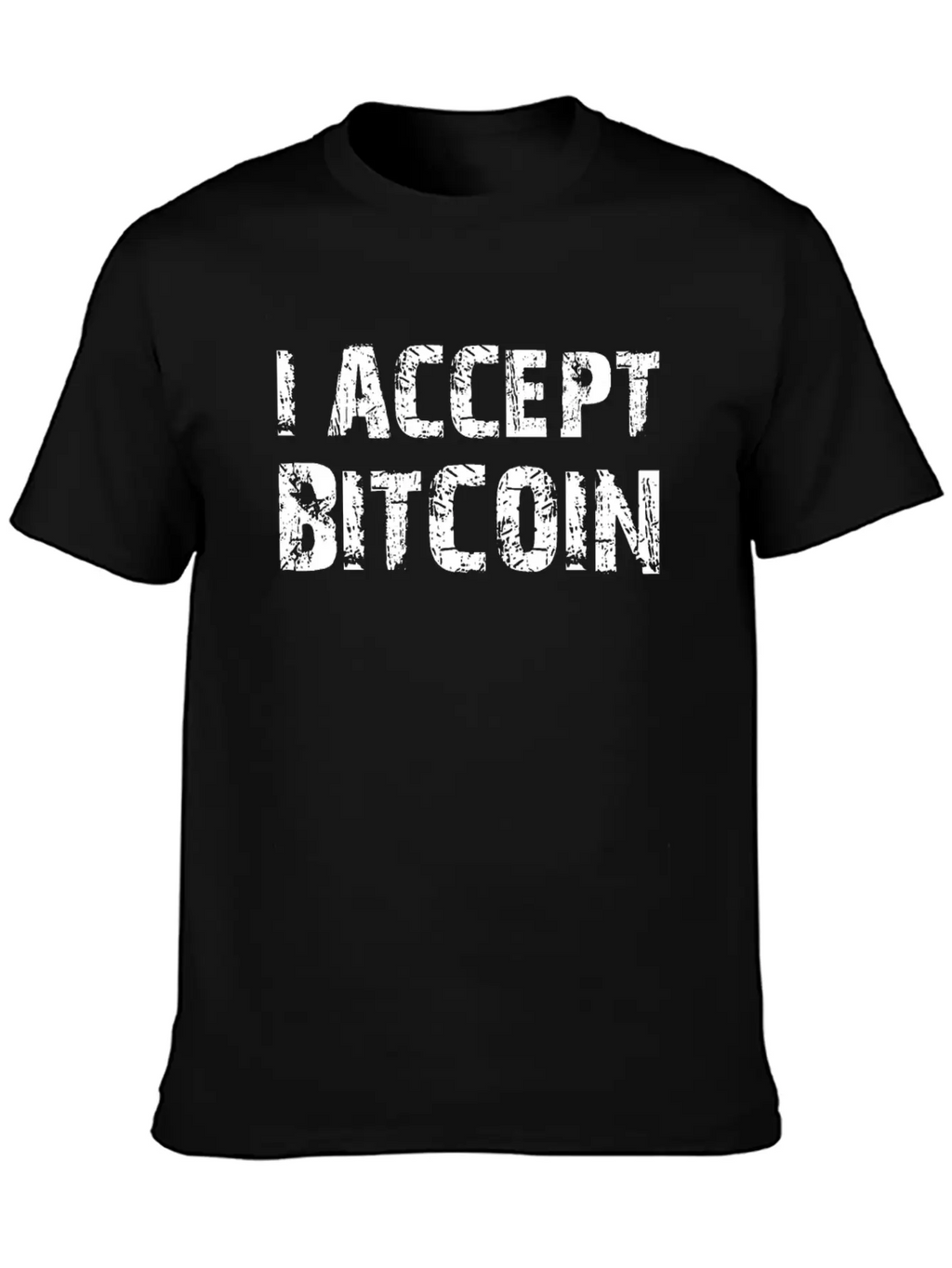 I Accept Bit Coin Crypto Currency Basic Graphic T-Shirt – Daily Comfort In Soft Cotton