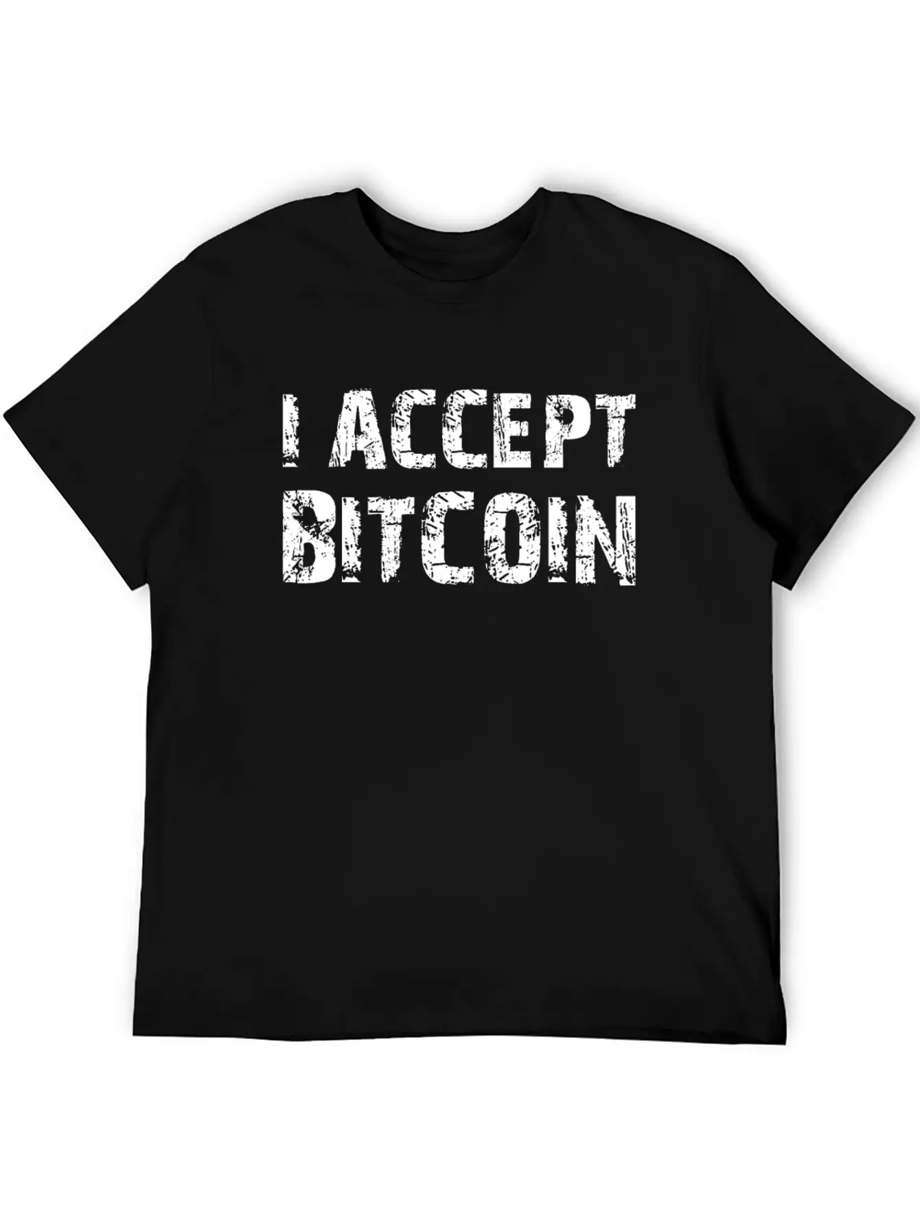 I Accept Bit Coin Crypto Currency Basic Graphic T-Shirt – Daily Comfort In Soft Cotton