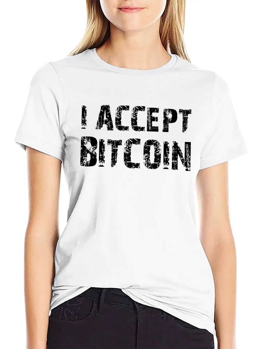 I Accept Bit Coin Crypto Currency Basic Graphic T-Shirt – Daily Comfort In Soft Cotton